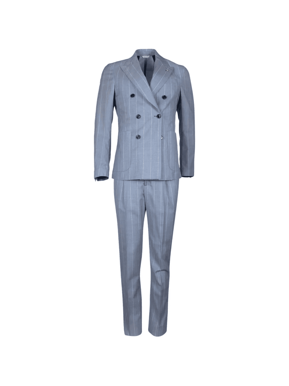 pinstripe double-breasted suit - Image 1