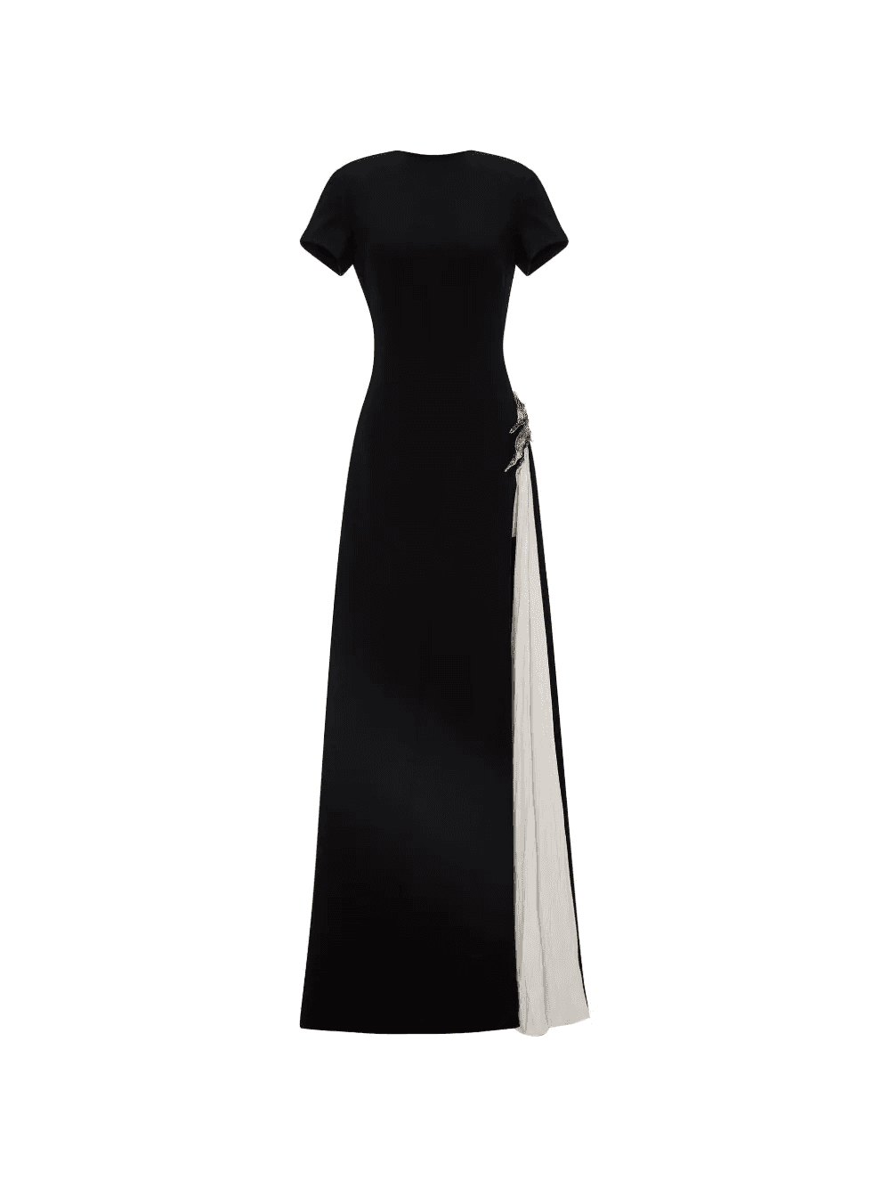 embellished pleated-panel maxi dress - Image 1
