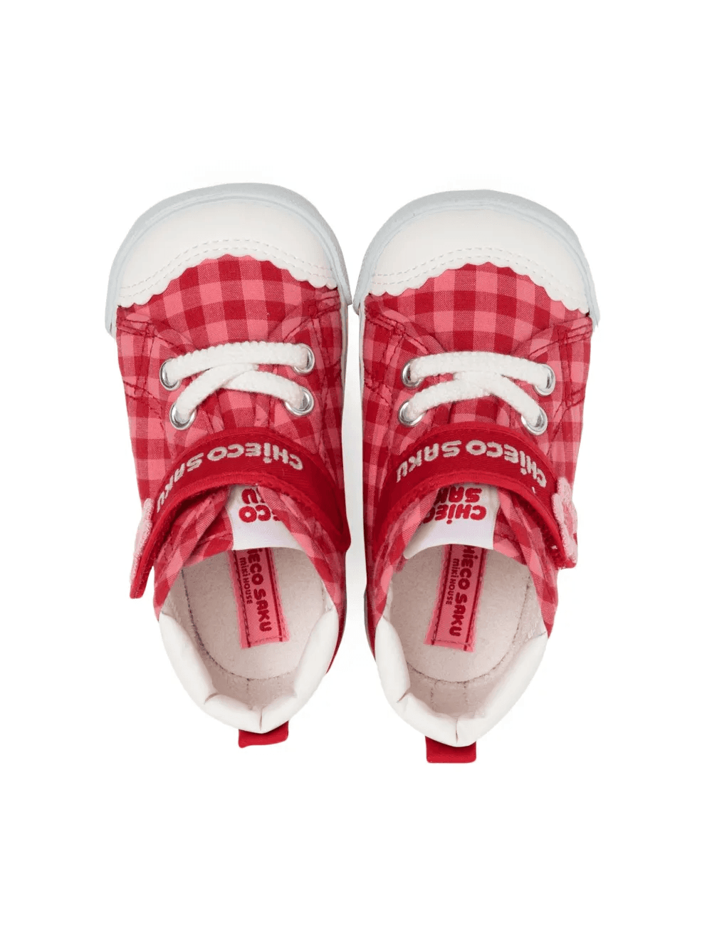 checked touch-strap sneakers - Image 1