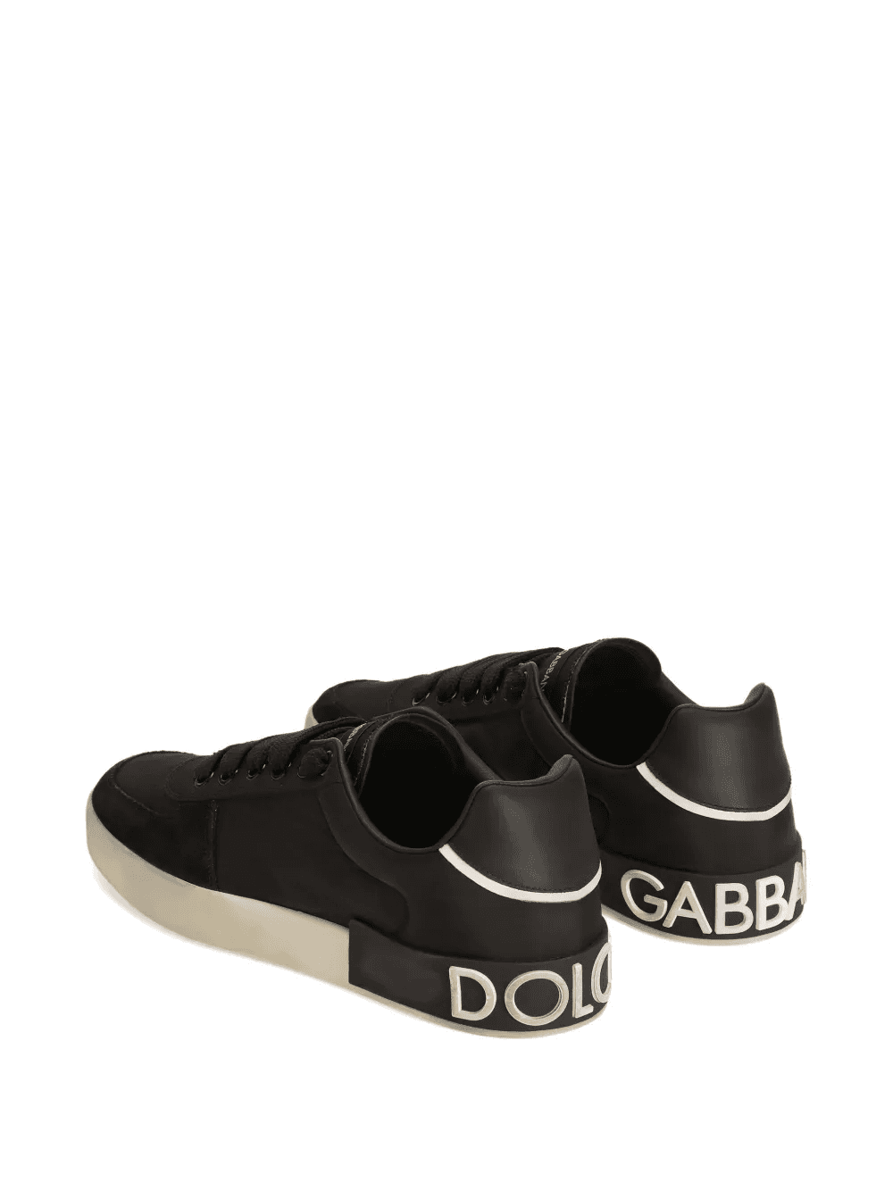 Portofino nylon and split calfskin sneakers — Image 4