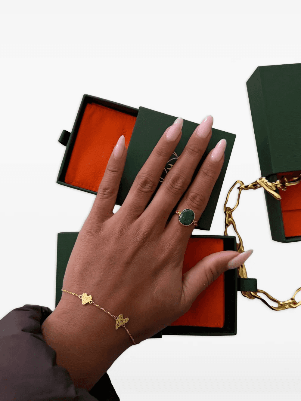 Lucia emerald cocktail ring — Image 5