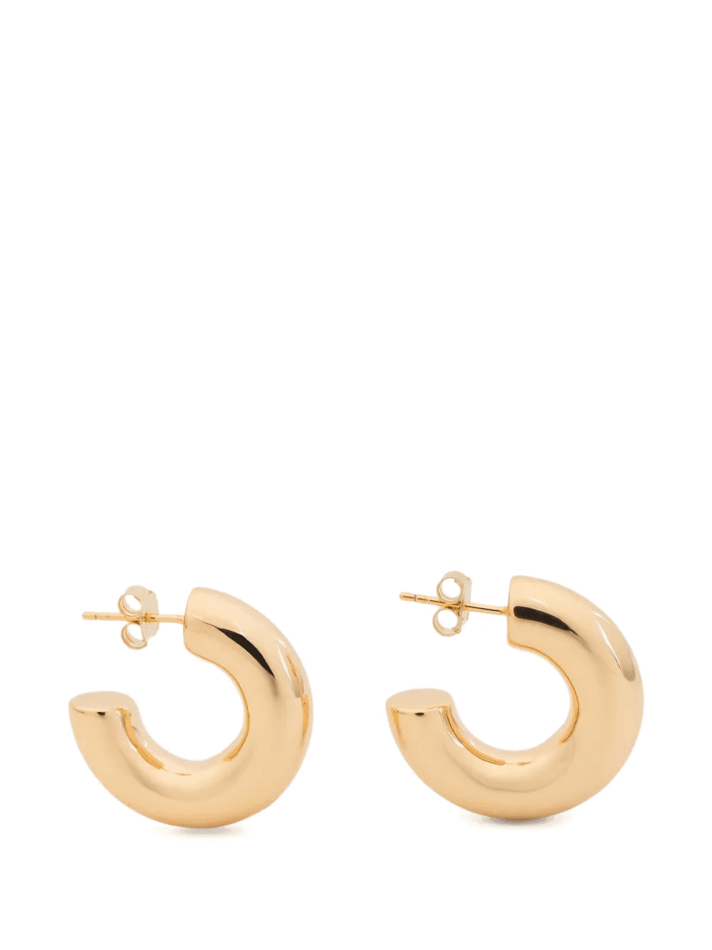 medium chunky hoop earrings - Image 1