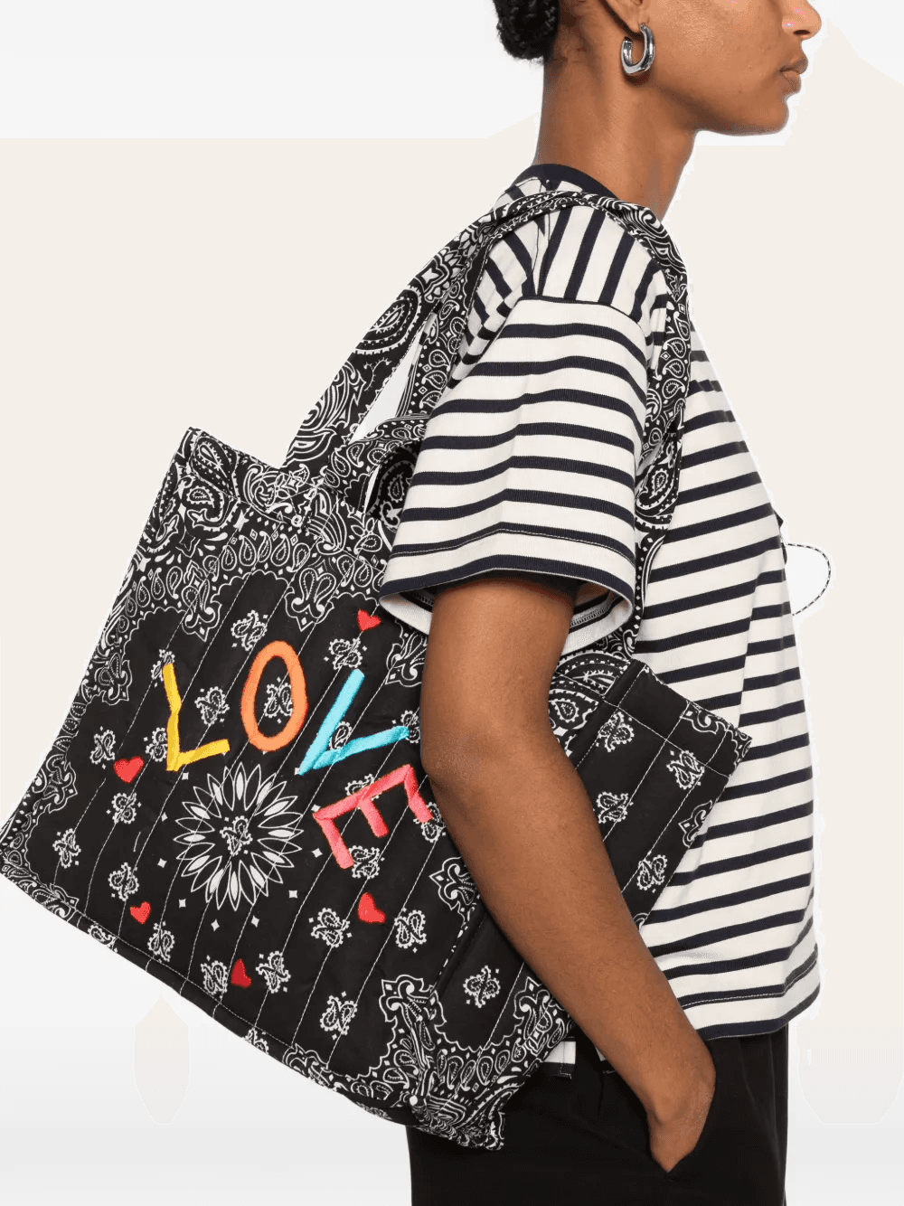paisley-print tote bag — Image 3