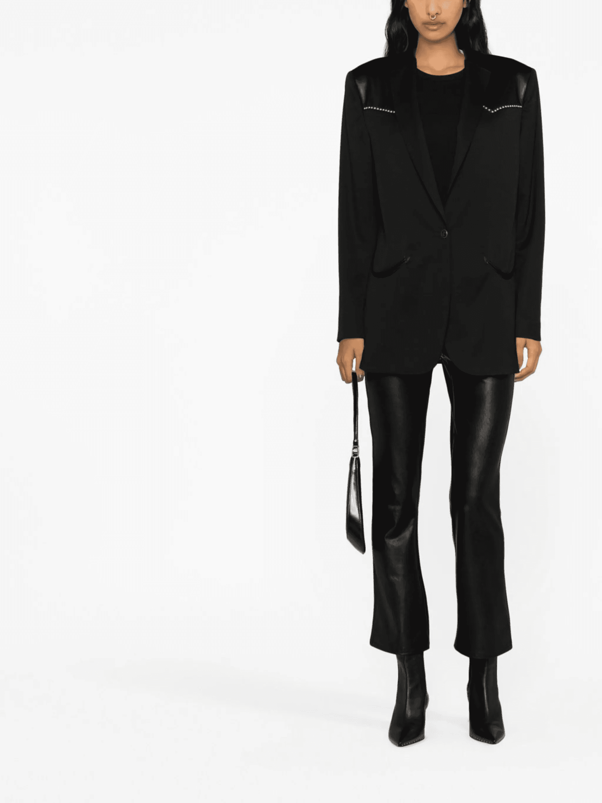panelled single-breasted blazer — Image 2