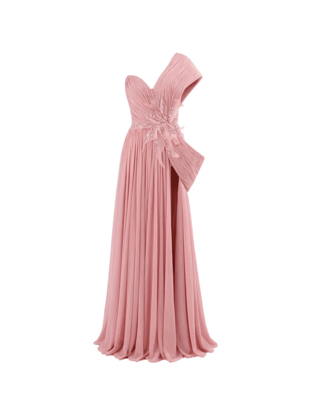 pleated sequin-embellished gown - Image 1