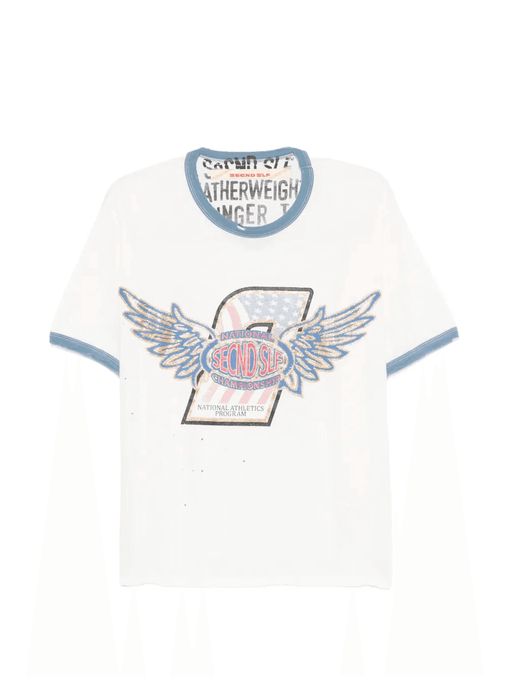 graphic-print ringer T-shirt - Image 1