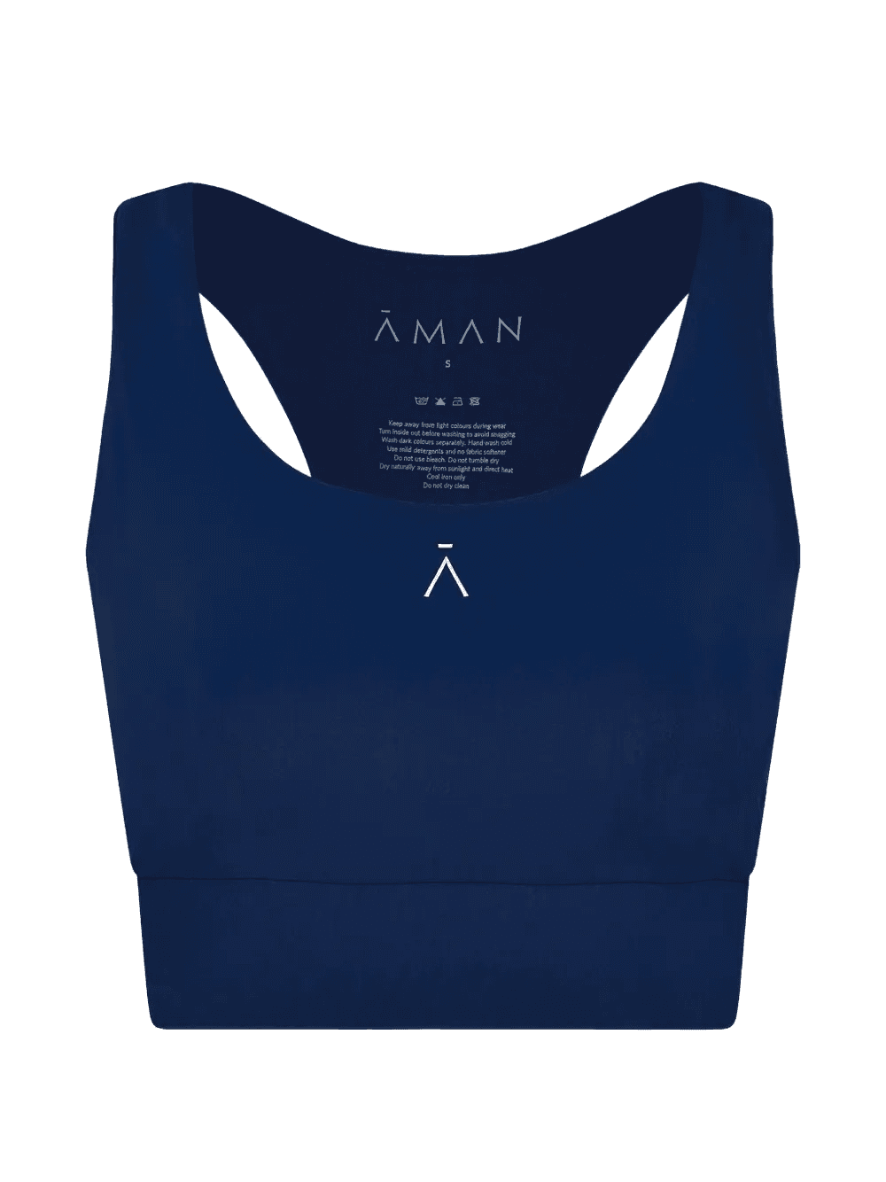 logo-print racerback performance crop top - Image 1