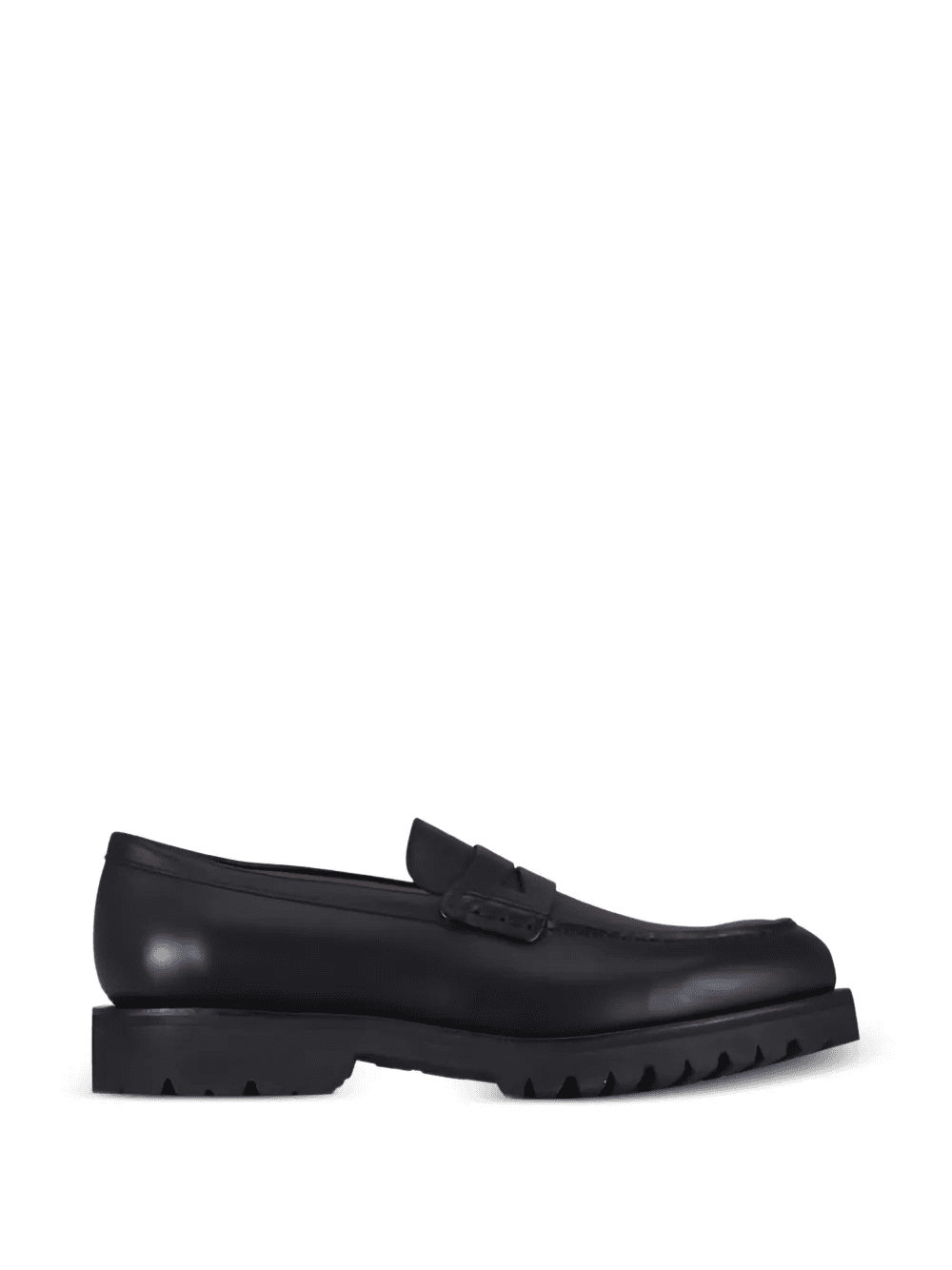 leather lug-sole loafers - Image 1