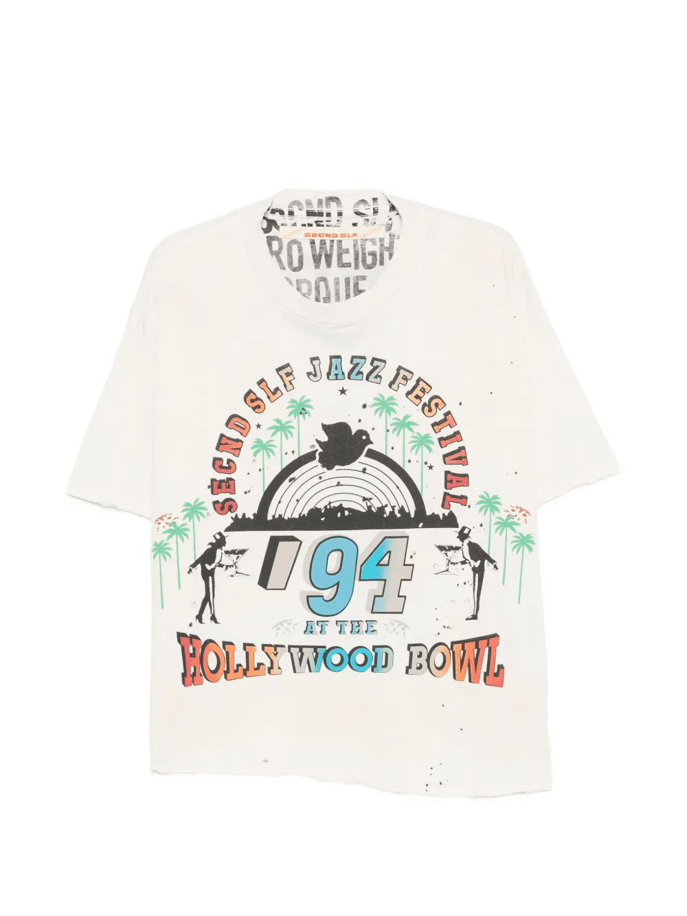 graphic-print distressed T-shirt - Image 1