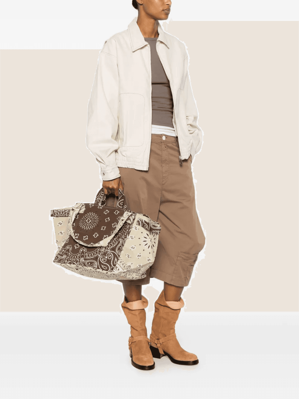 Trapèze bandana-print patchwork tote bag — Image 5