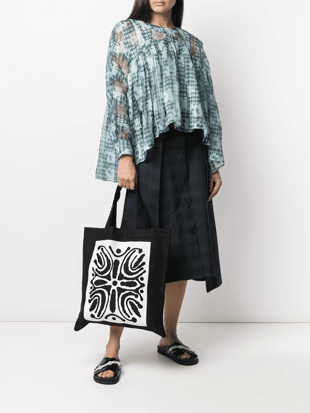 abstract print tote bag — Image 4