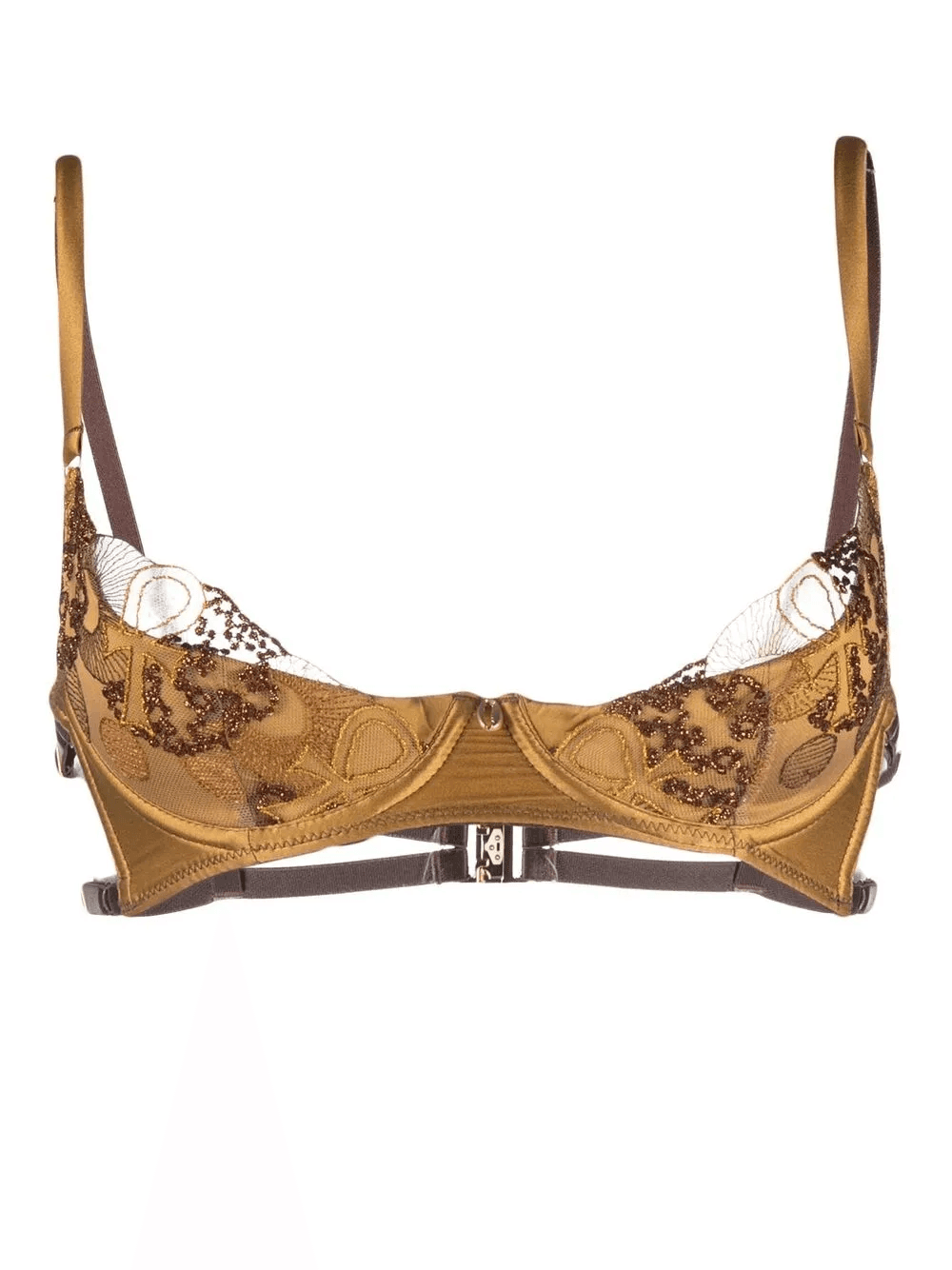 embroidery quarter-cup bra - Image 1