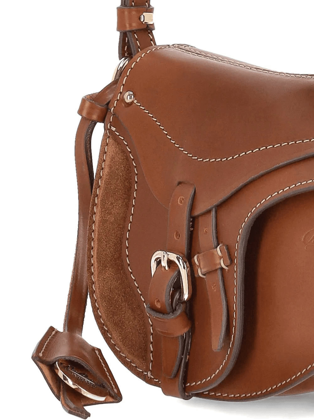 buckle-detail saddle cross body bag — Image 2