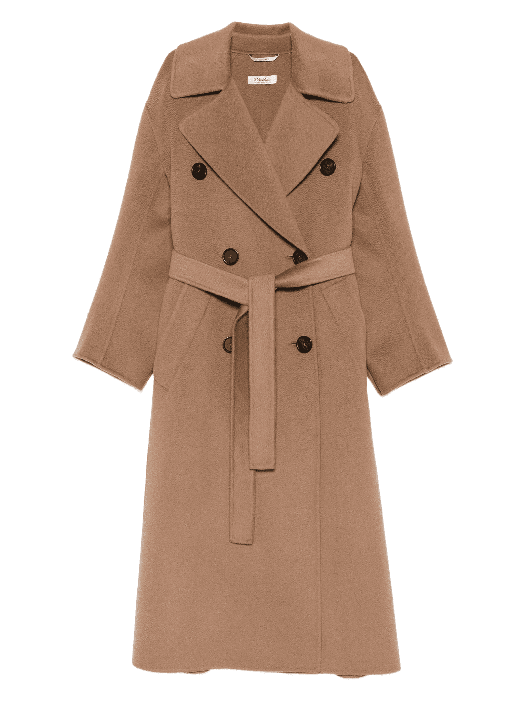 double-breasted belted coat