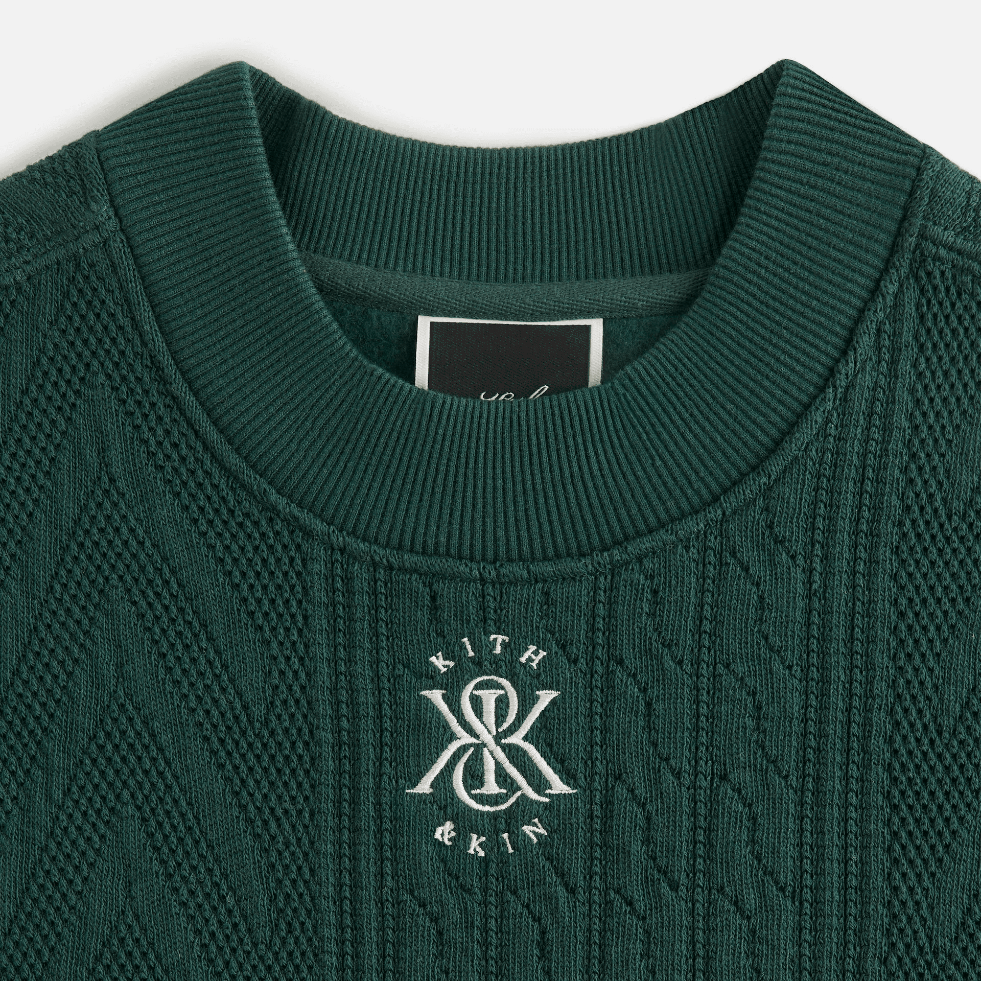 Kith Women Ashwin Cable Panelled Crewneck - Stadium — Image 2