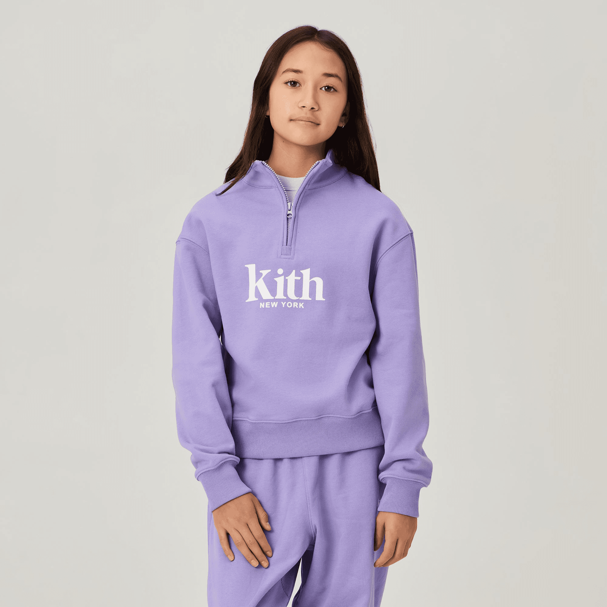 Kith Kids Classic Hunter Quarter Zip - Wisteria — Image 4