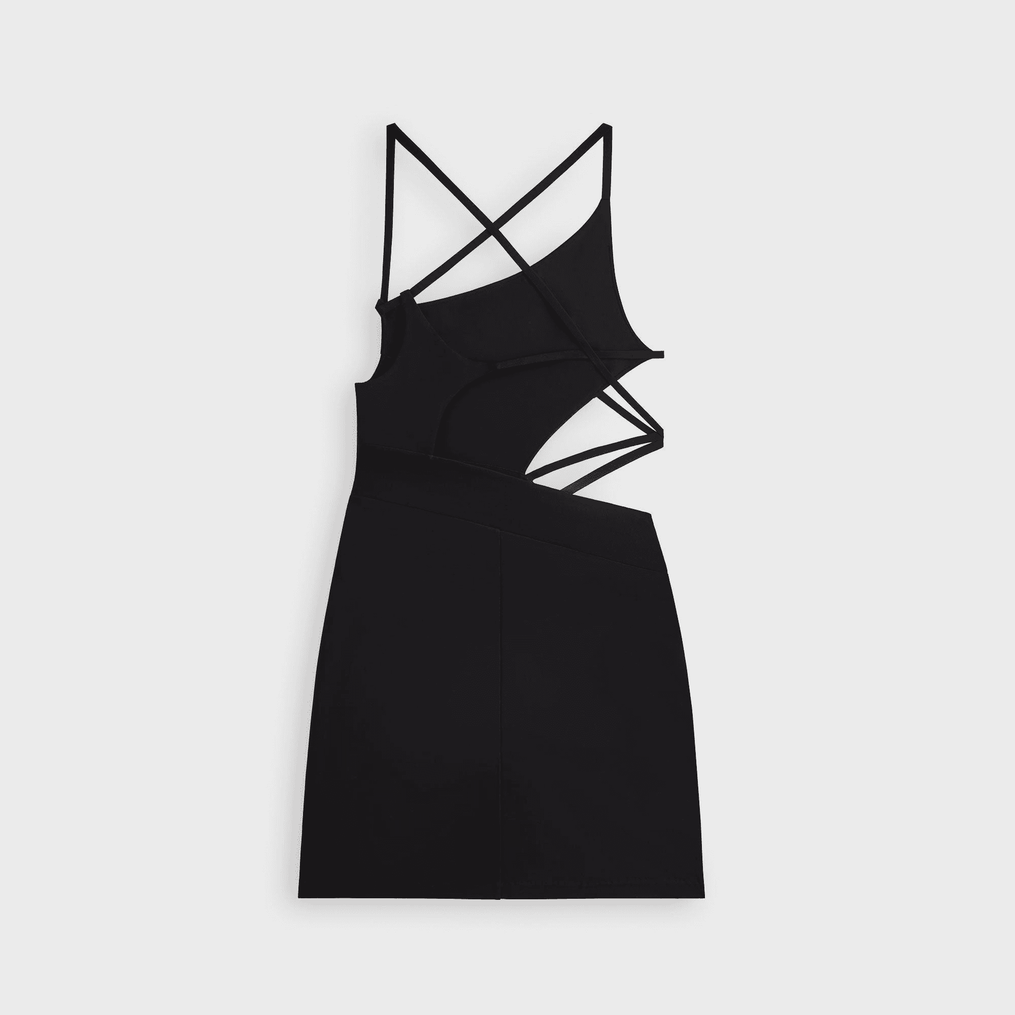 Lisa for Kith Women Voyez Asymmetrical Strap Mini Dress - Black — Image 6