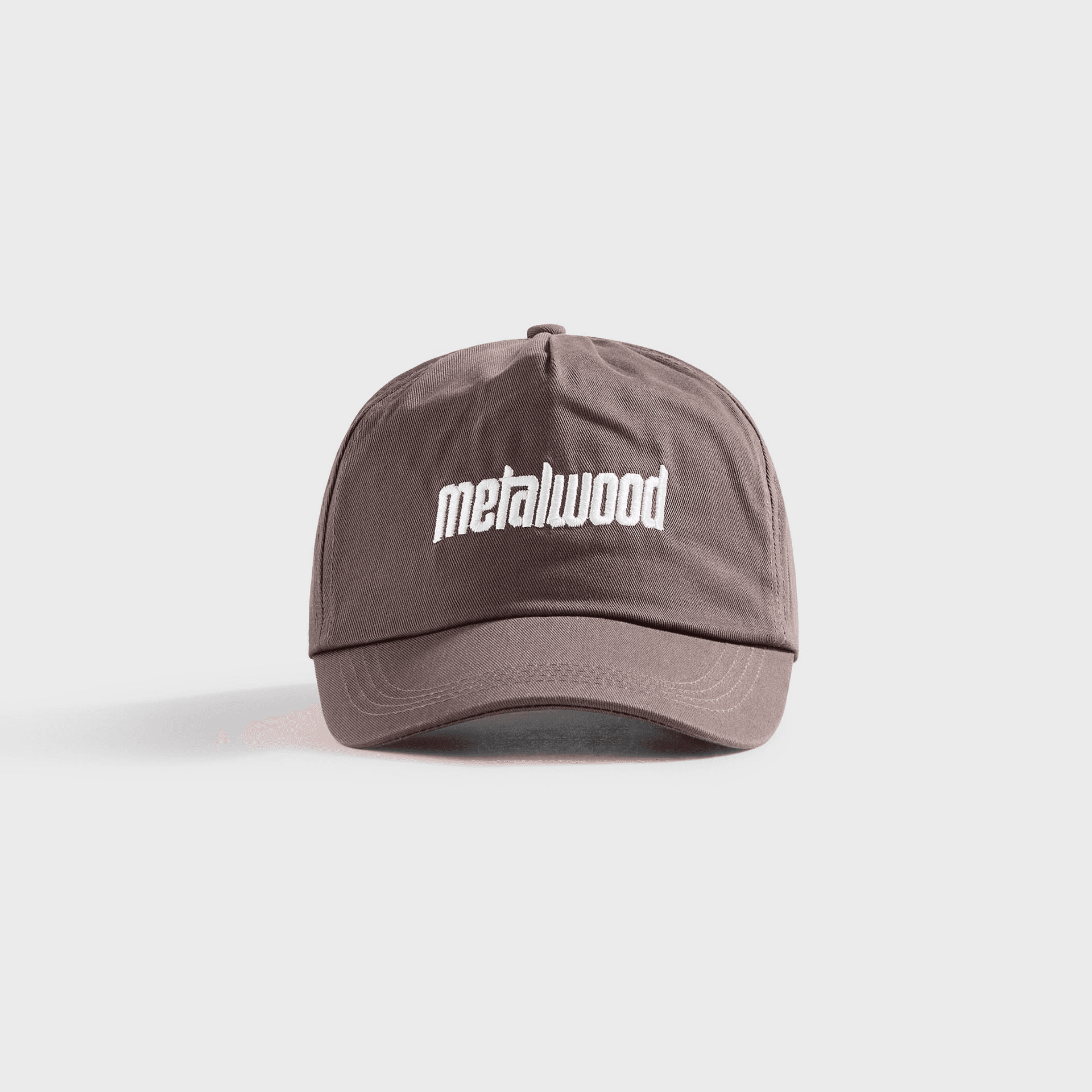 Metalwood Metal Logo 5 Panel Cap - Brown — Image 3