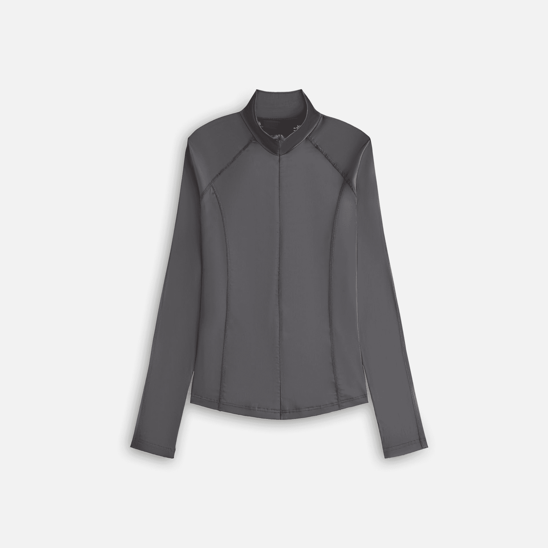 Kith Women Alida Stretch Satin Zip Top - Void — Image 6