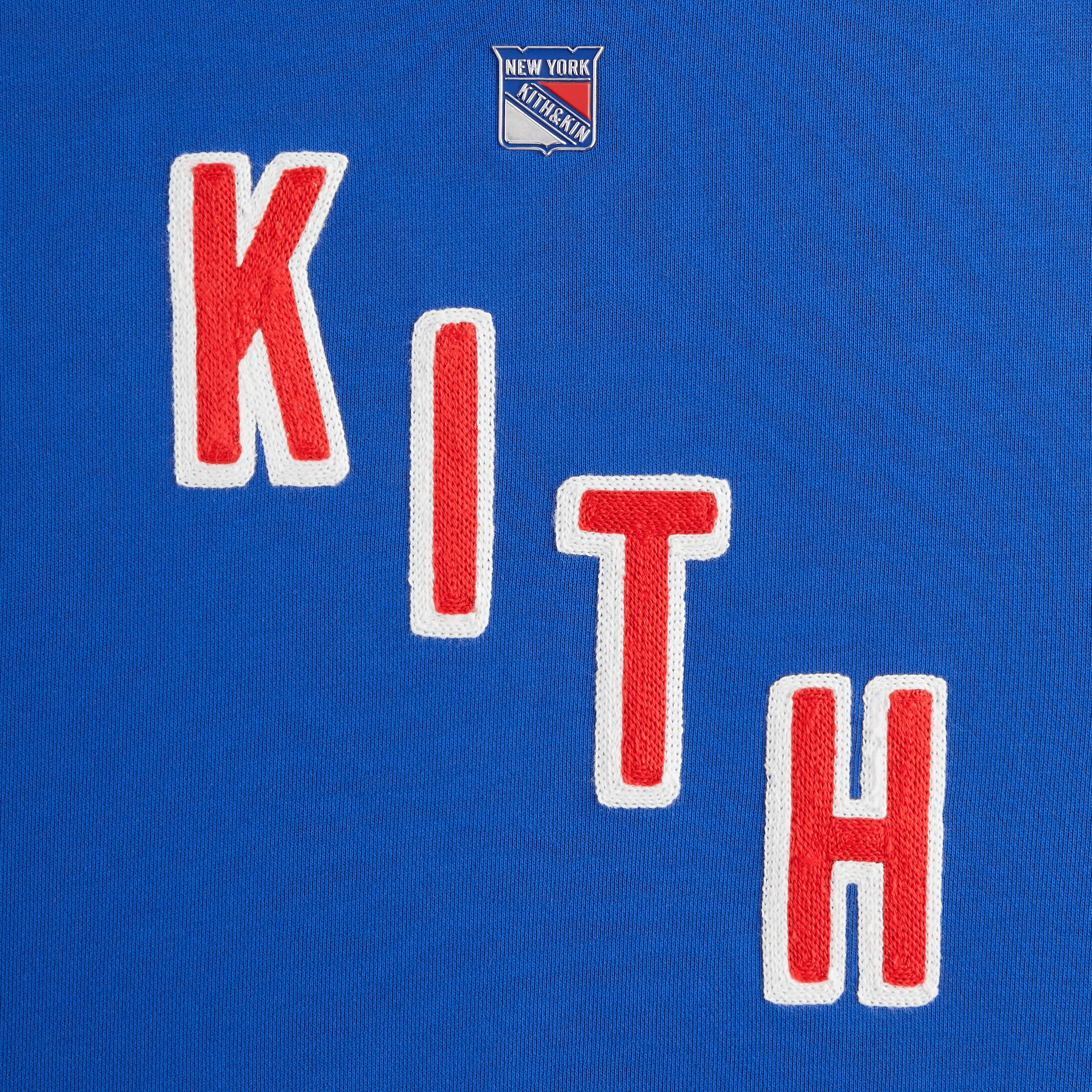 Kith Kids for the New York Rangers Skewed Nelson Crewneck - Cyclone — Image 2