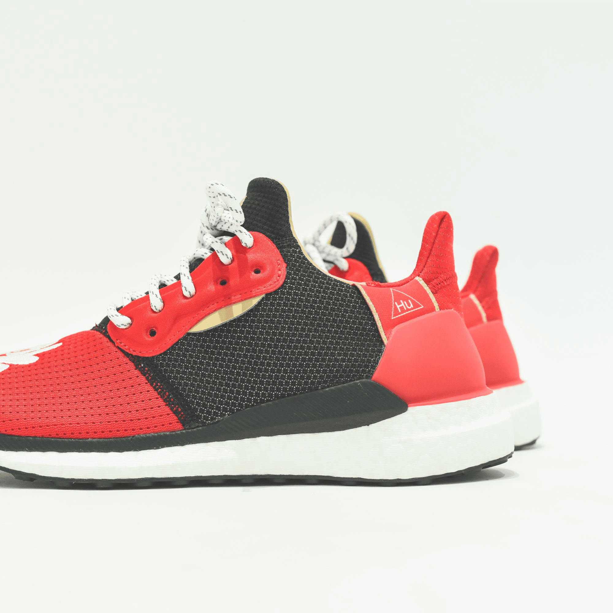 adidas x Pharrell Williams CNY Solar HU - Scarlet / White / Black / Met Gold — Image 2