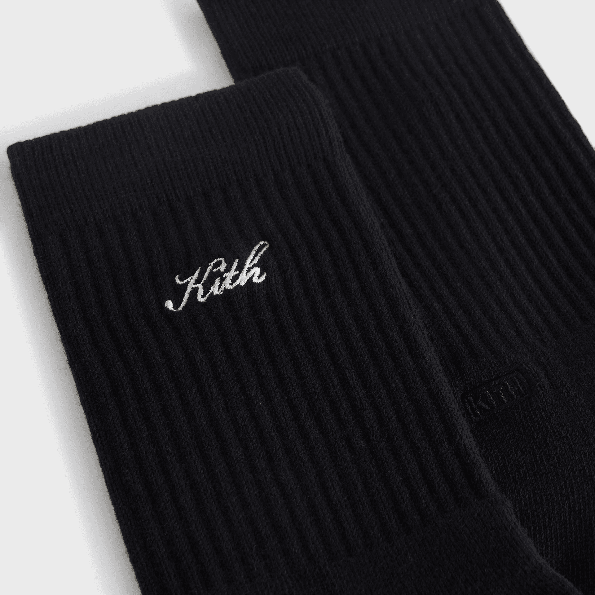 Kith Women Script Classic Crew Socks - Black — Image 2