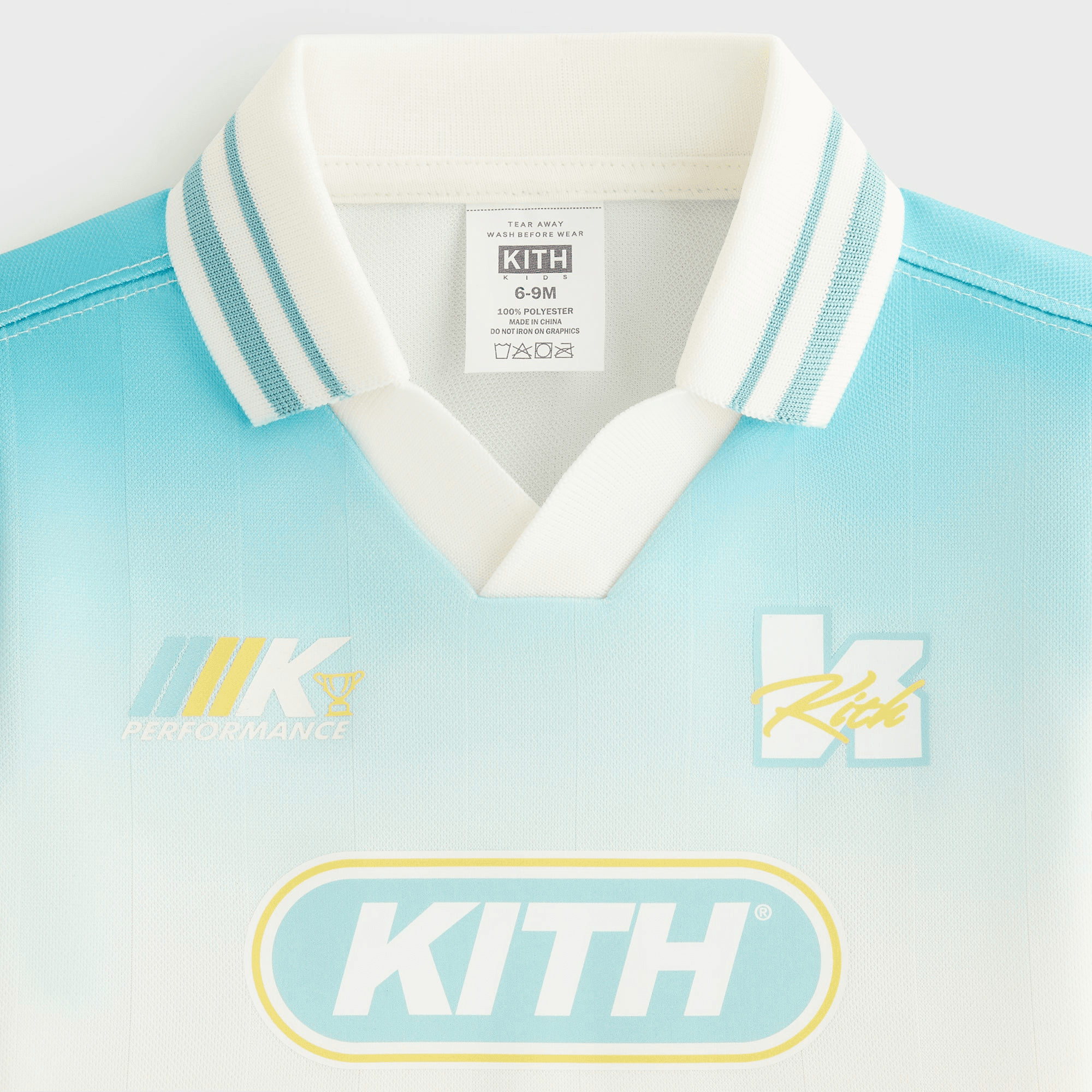 Kith Baby Gradient Soccer Polo - Dusty Aqua — Image 3
