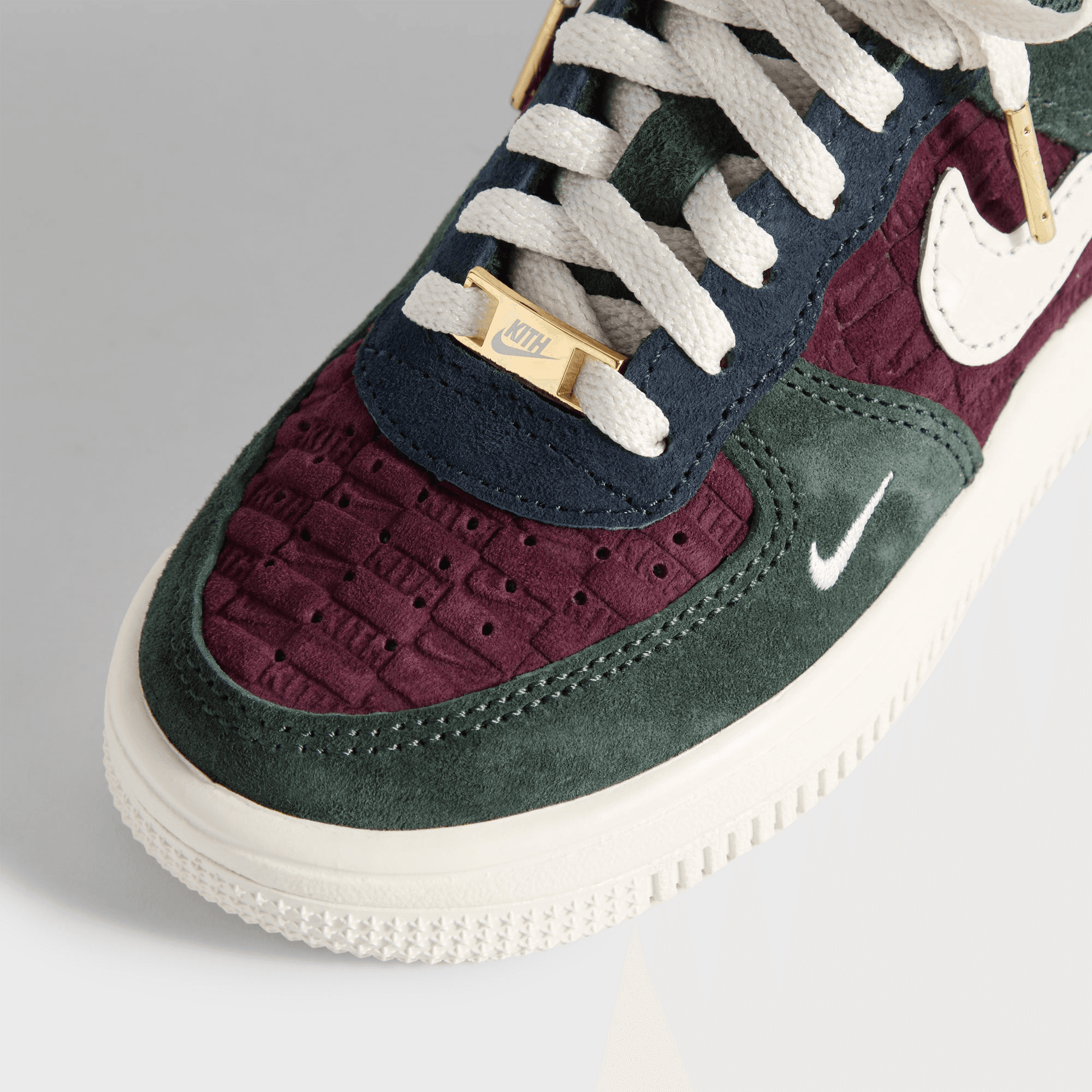 Kith for Nike PS Air Force 1 Low Lace - Night Maroon / Phantom — Image 2