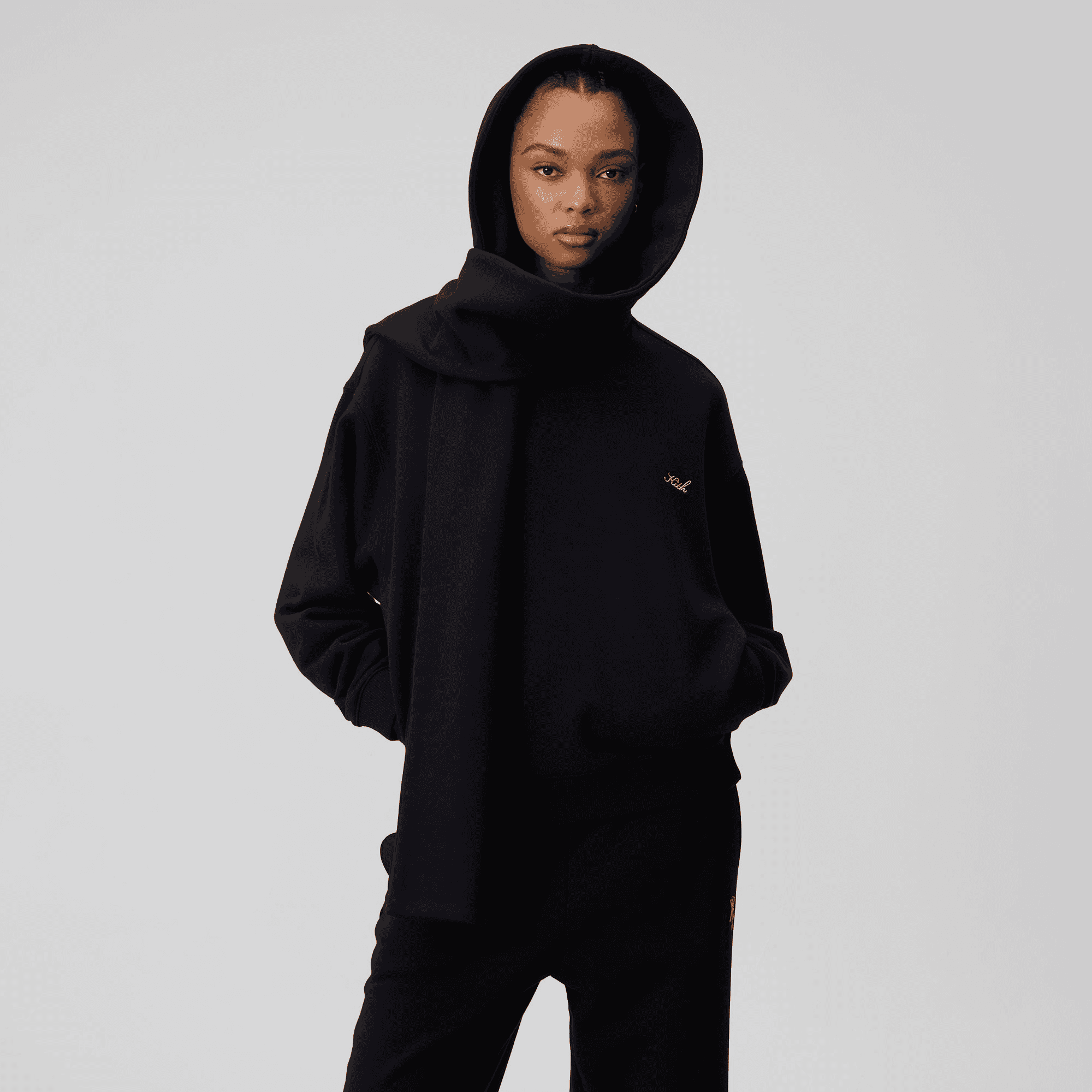 Kith Women Sedo Scarf Hoodie - Black — Image 6