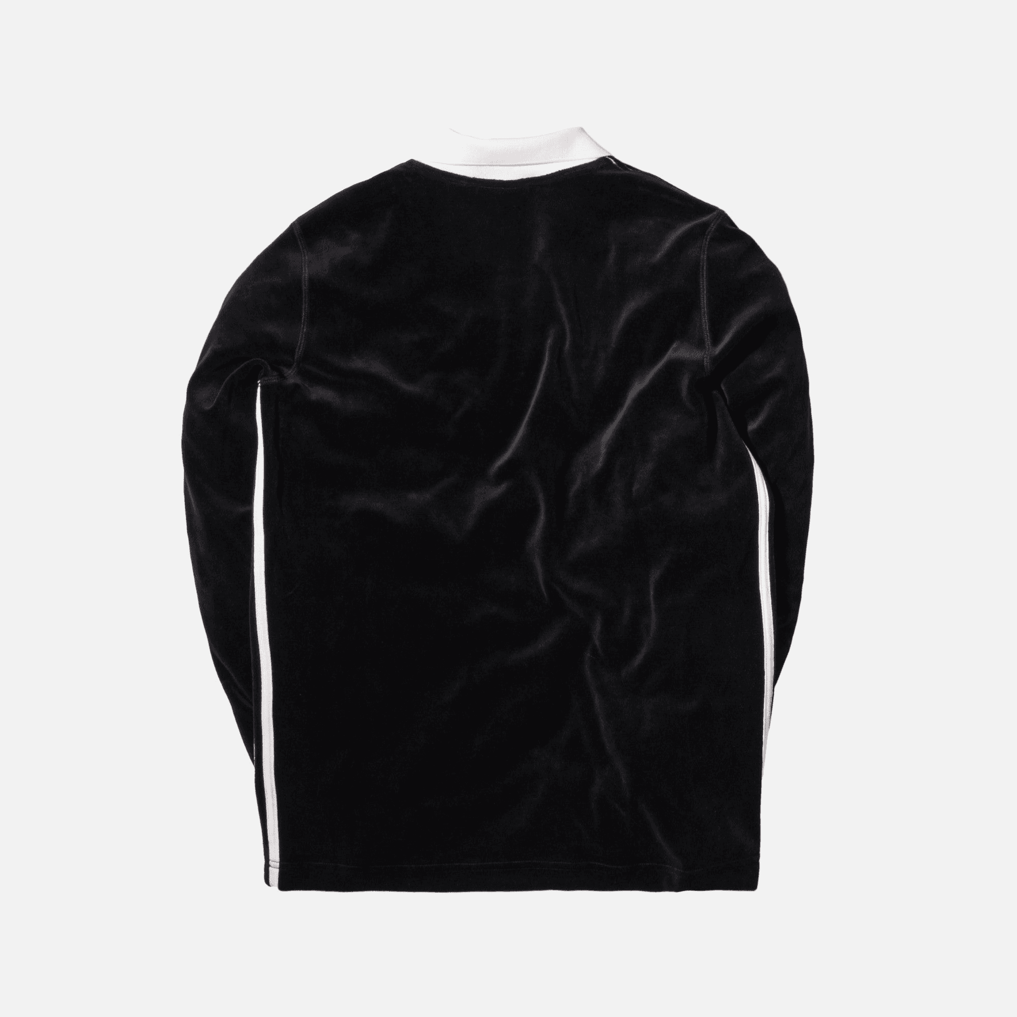 adidas Originals x Alexander Wang Velour L/S Polo - Black — Image 2