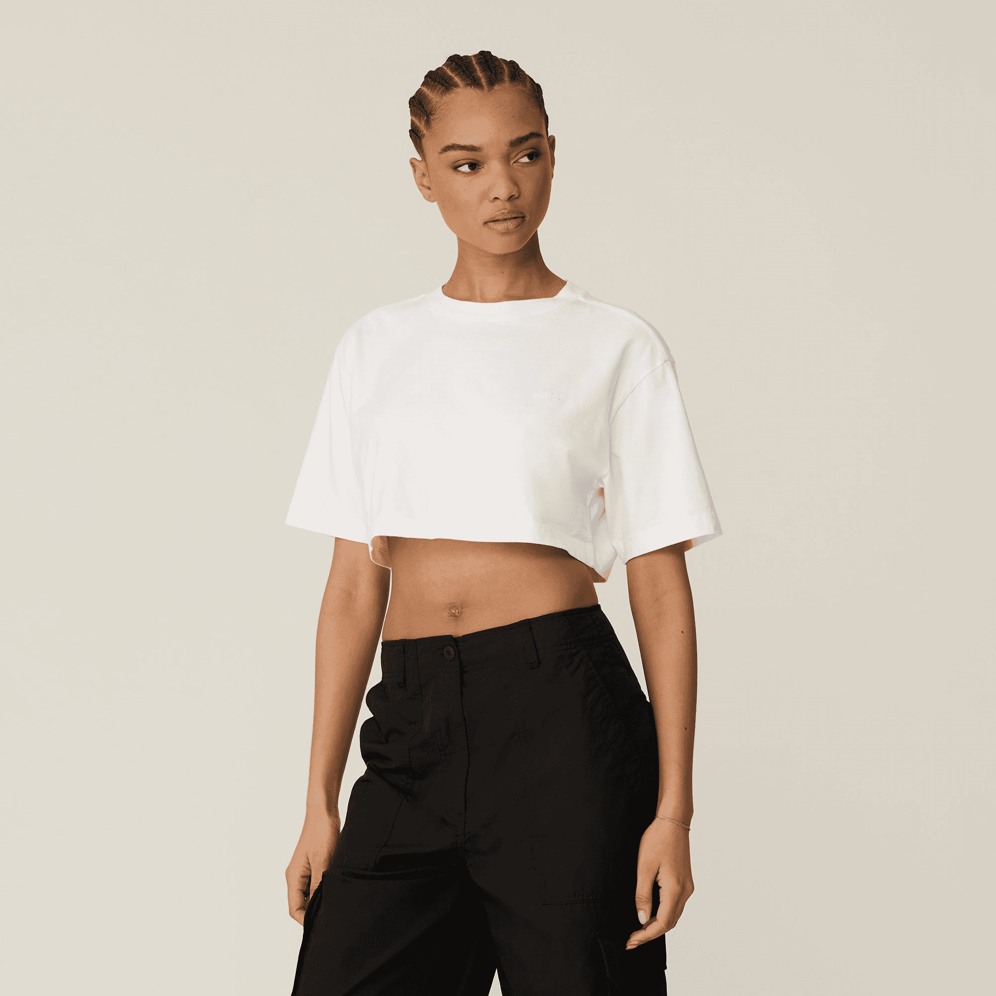 Kith Women Fei Cropped Tee - White — Image 4