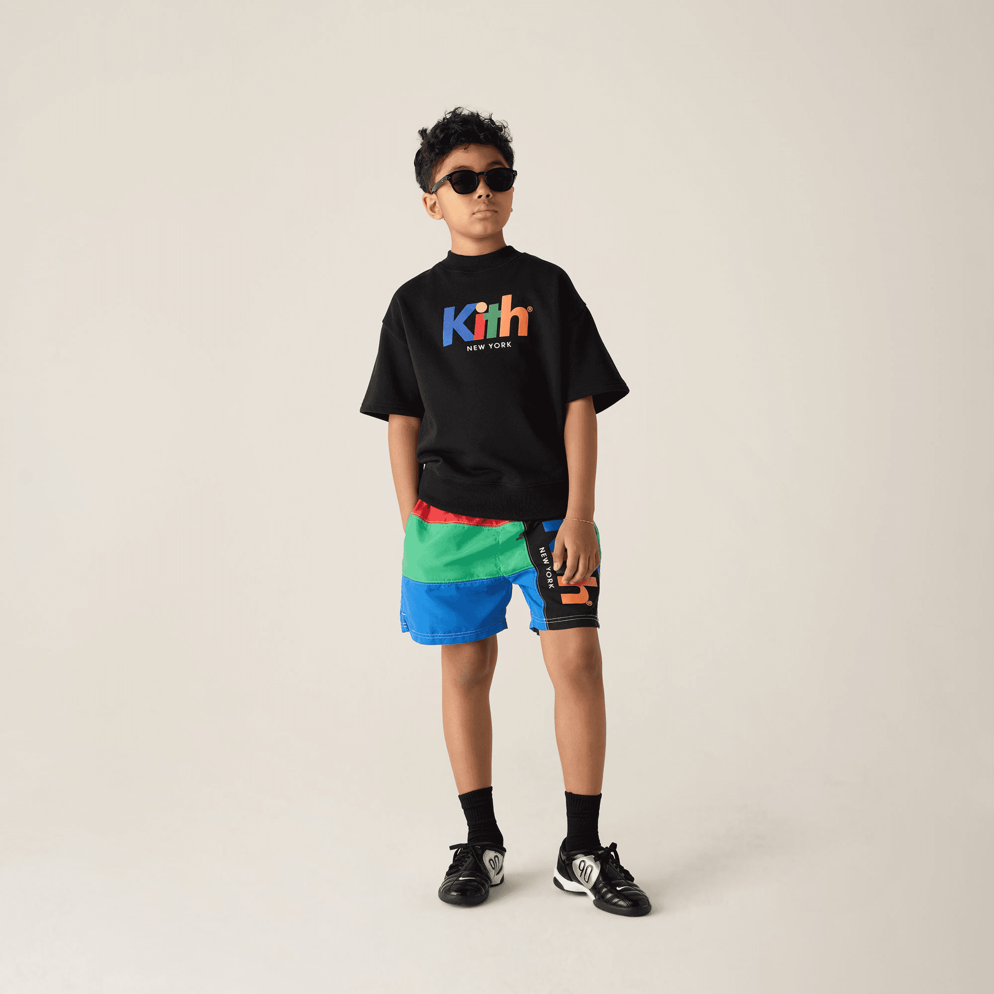 Kith Kids Retro Kai Swim Trunk - Black — Image 6