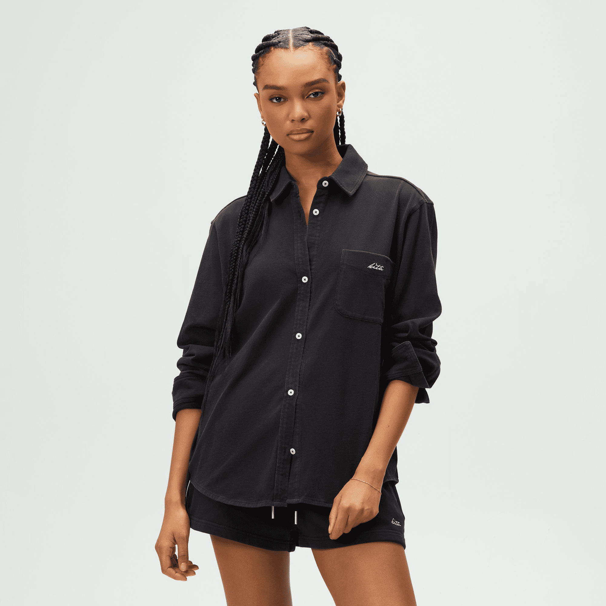 Kith Women Ora Jersey Shirt - Black — Image 4
