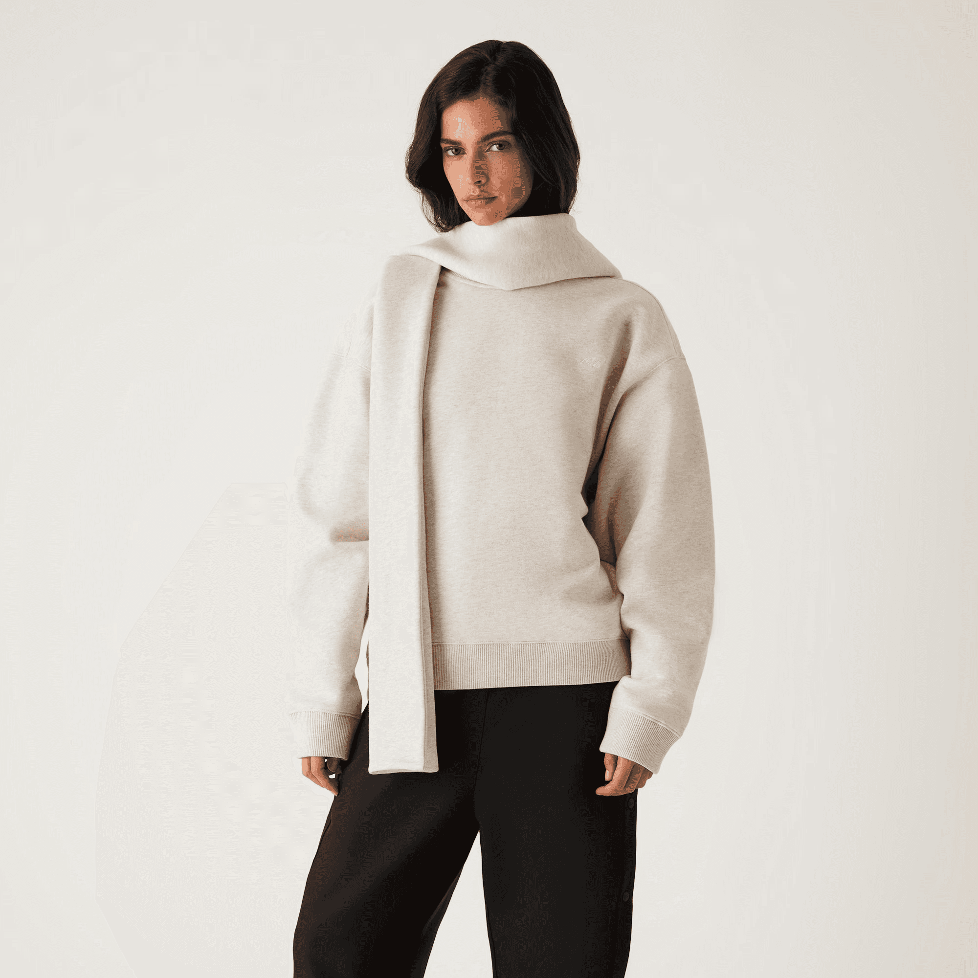 Kith Women Sedo Scarf Hoodie - Sandy Heather — Image 5