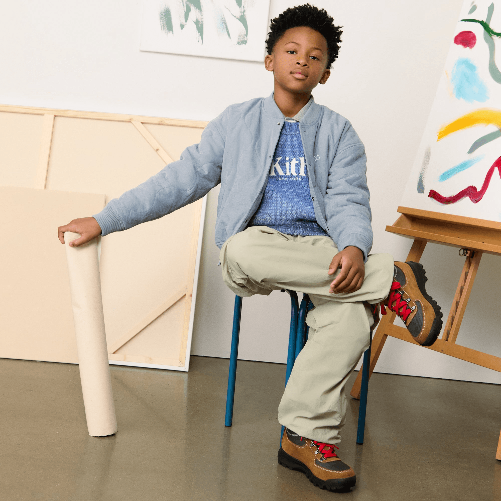 Kith Kids Quilted Bomber Jacket - Daydream — Image 5