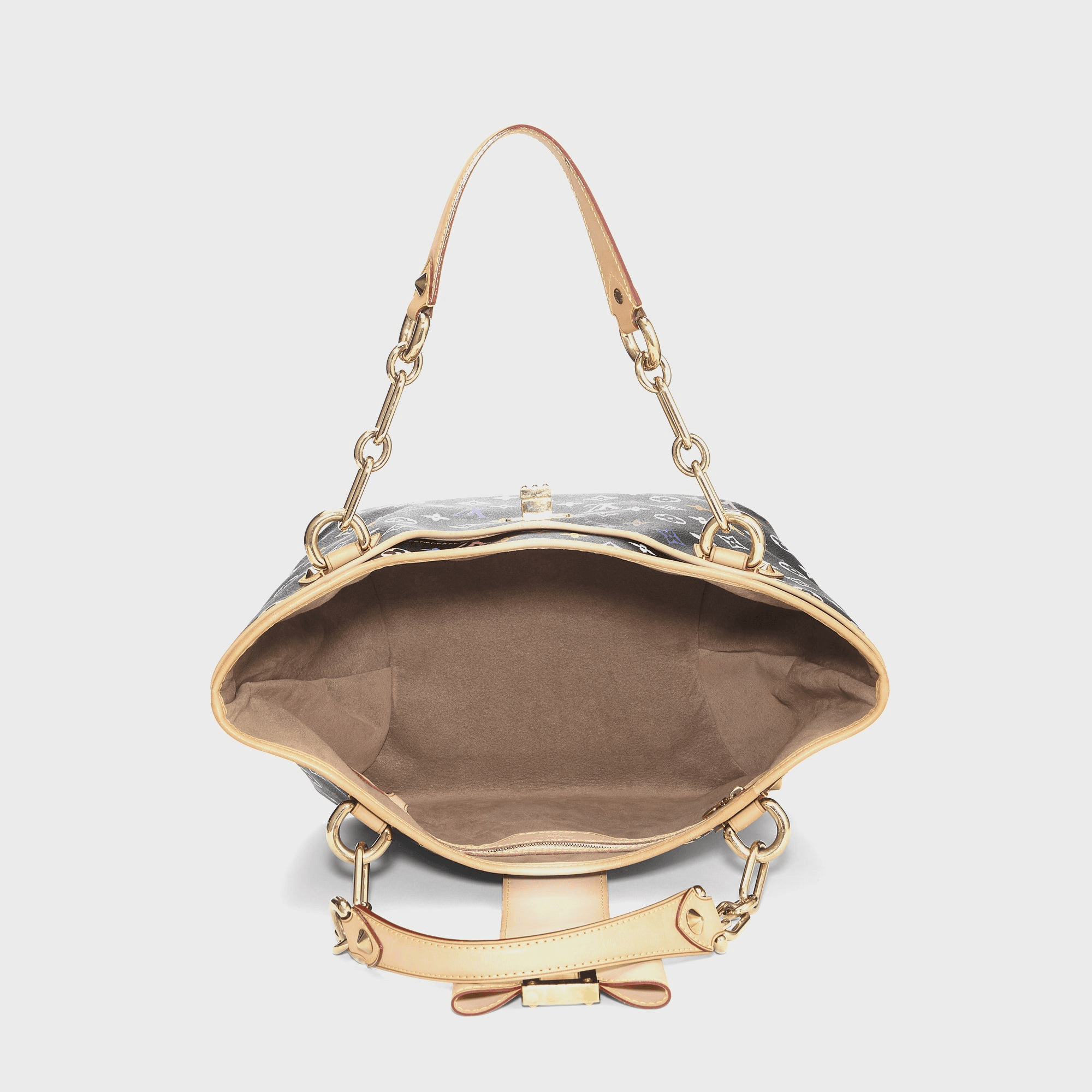 WGACA Takashi Murakami x Louis Vuitton White Monogram Multicolore Annie GM - Black — Image 3