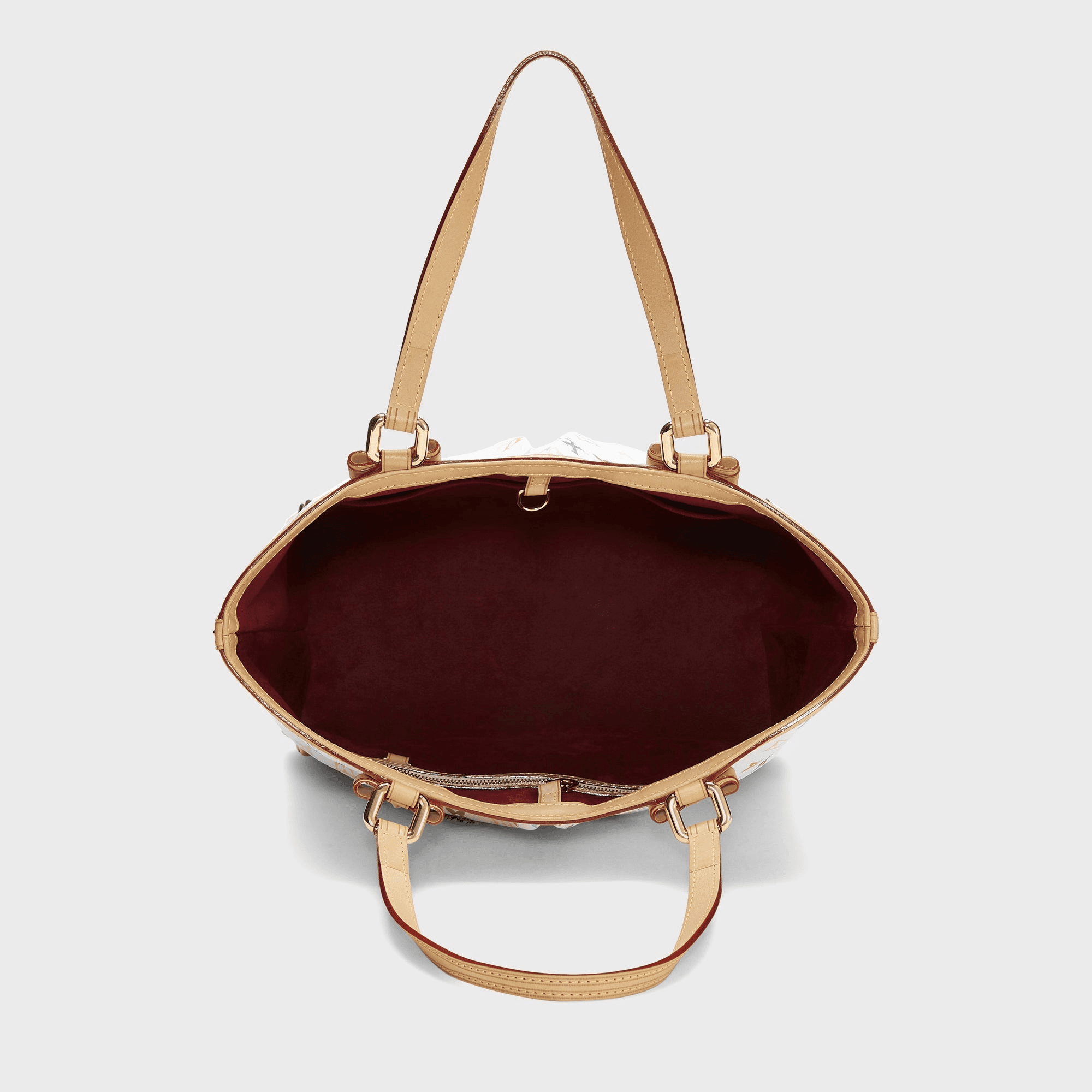 WGACA White Monogram Multicolore Sharleen MM Bag - White — Image 4
