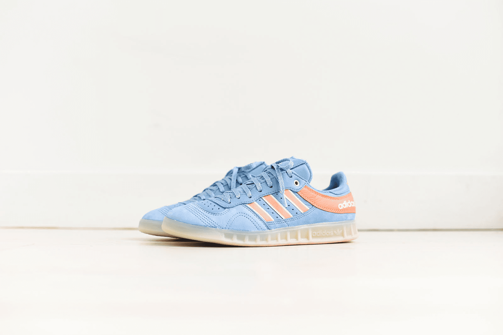 adidas x Oyster Handball Top - Ash Blue / Coral / White — Image 6