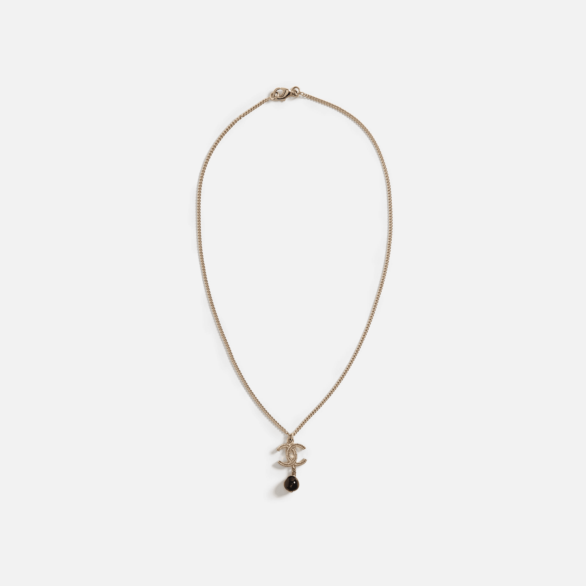 WGACA Chanel Dangle Necklace - Black