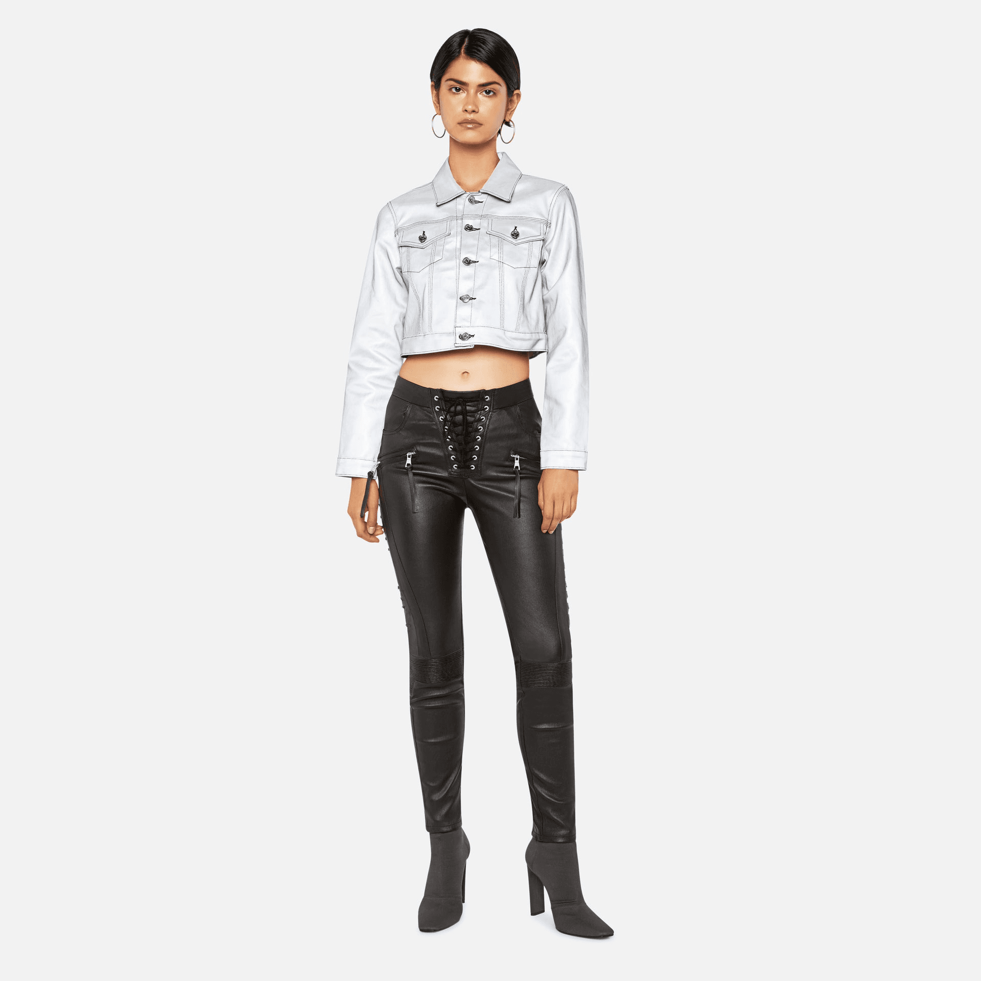 Jordache 3M Shrunken Jacket - Silver — Image 3
