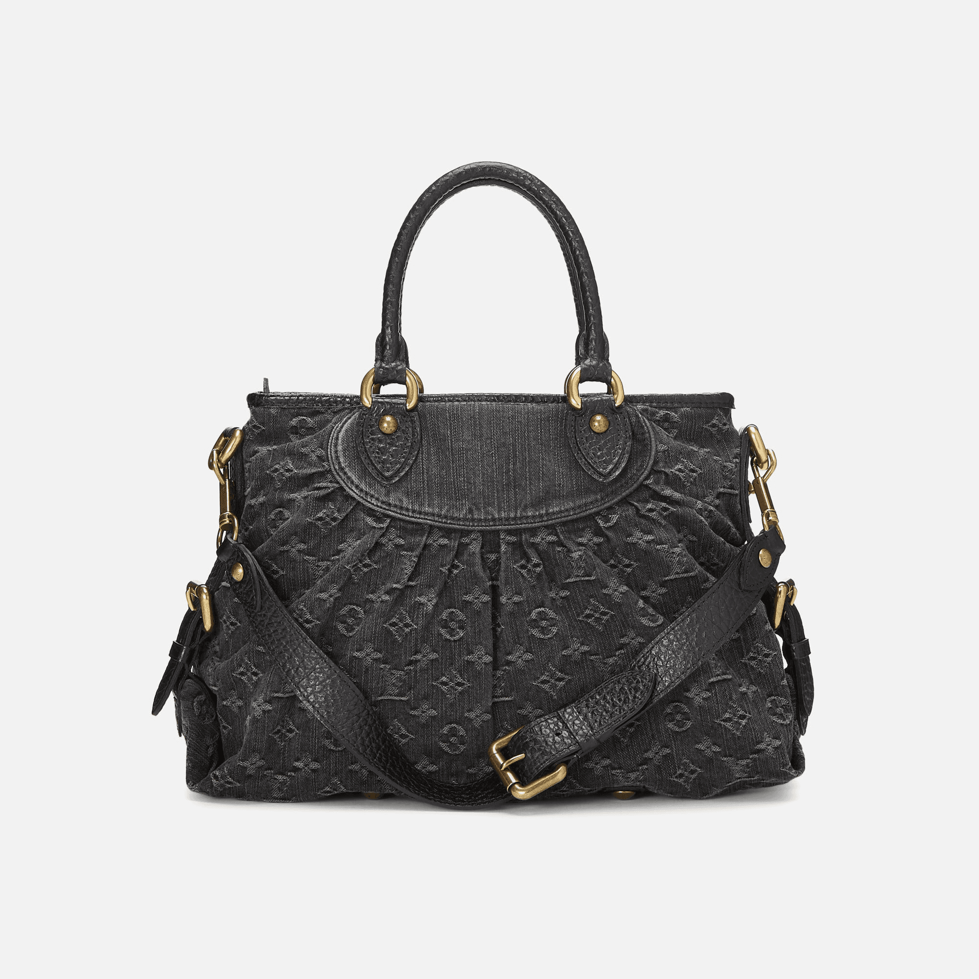 WGACA Louis Vuitton Denim Neocabby MM - Black — Image 3