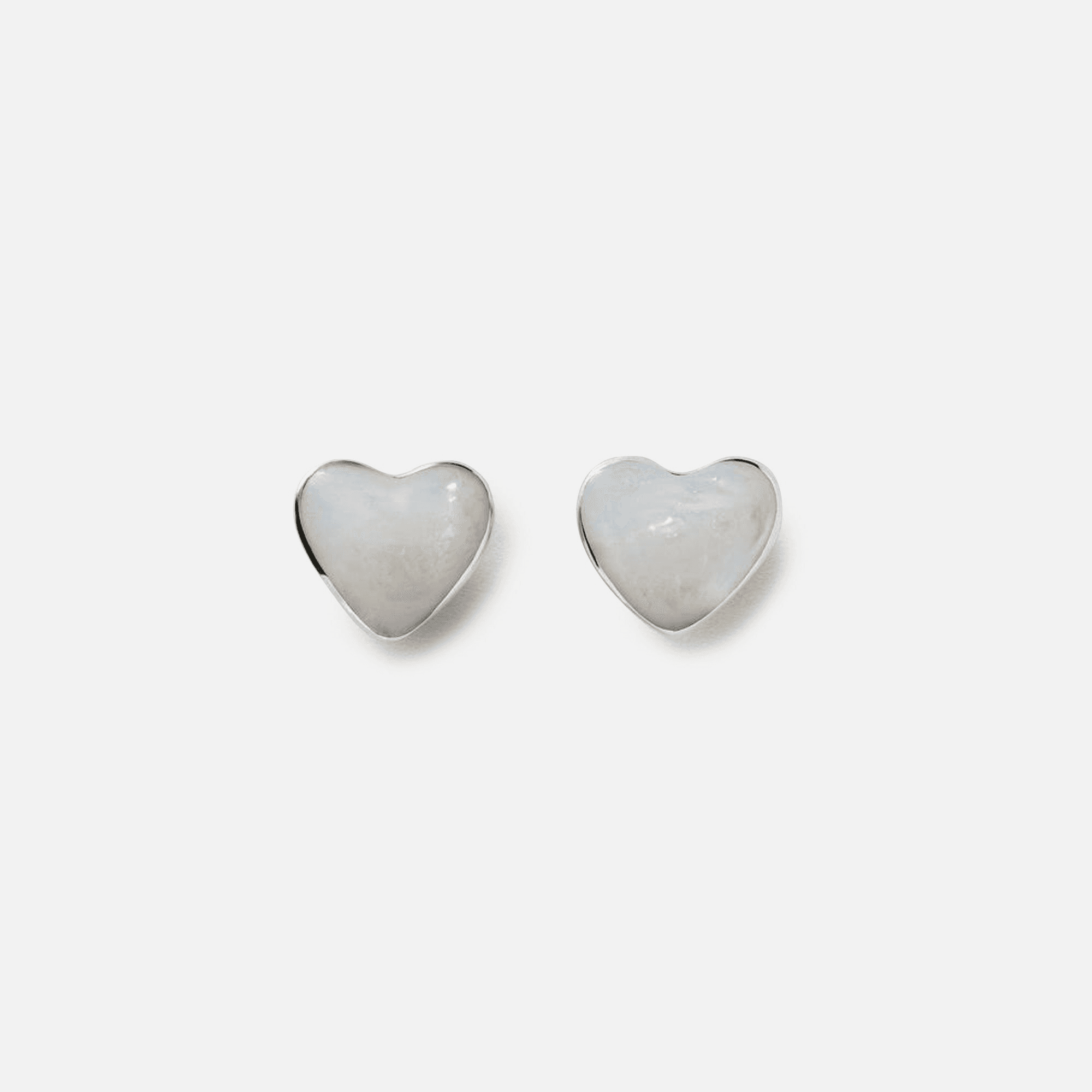 Annika Inez Large Pearl Heart Earrings - Mother of Pearl - Image 1