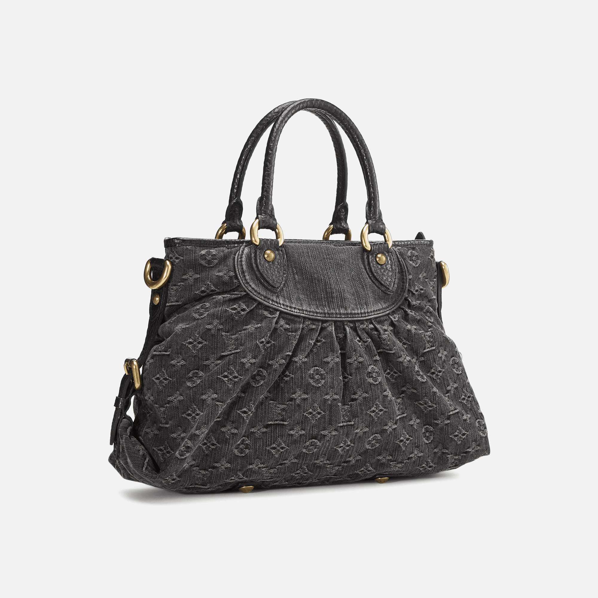 WGACA Louis Vuitton Denim Neocabby MM - Black — Image 2