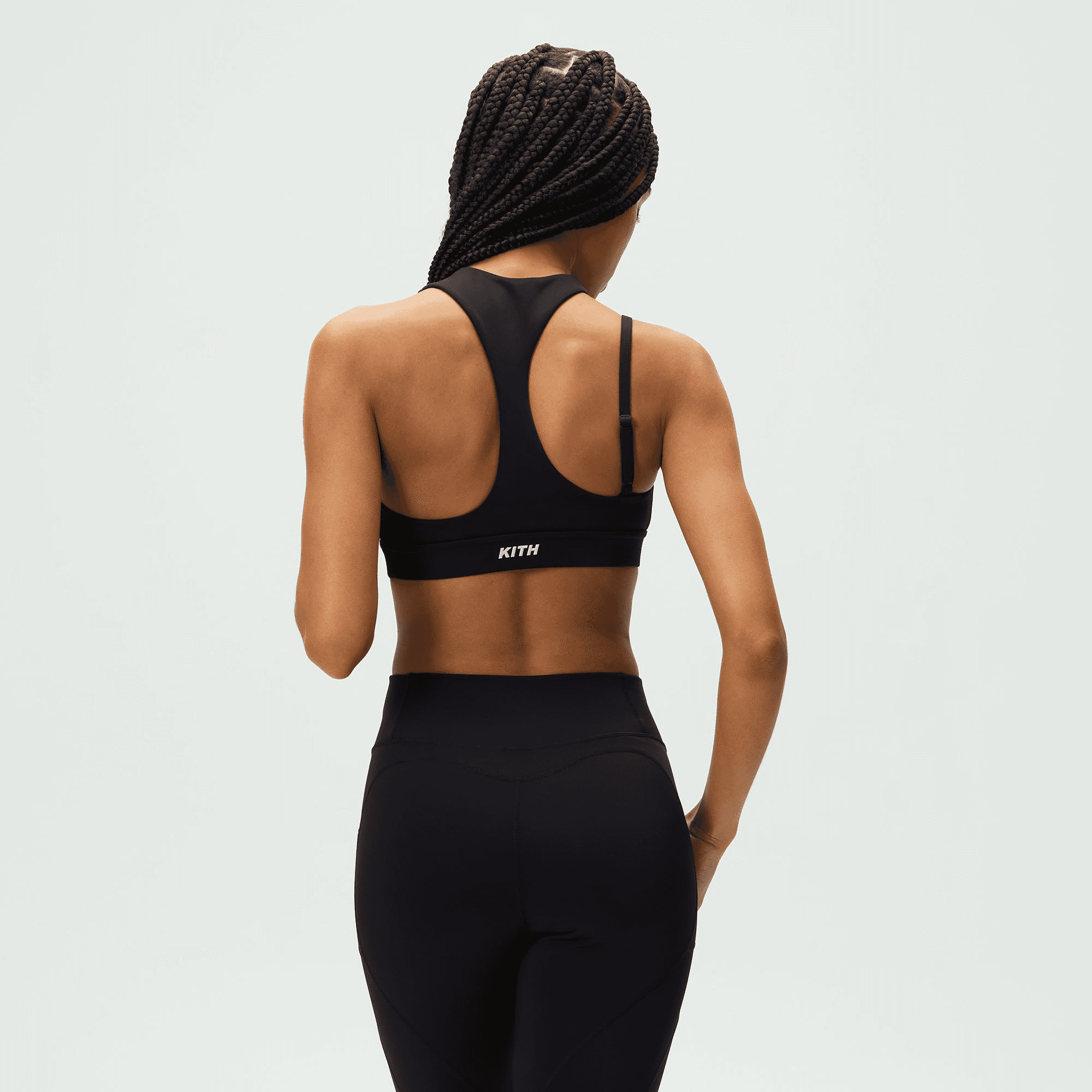 Kith Women Enhance Asymmetrical Racerback Bra - Black — Image 3