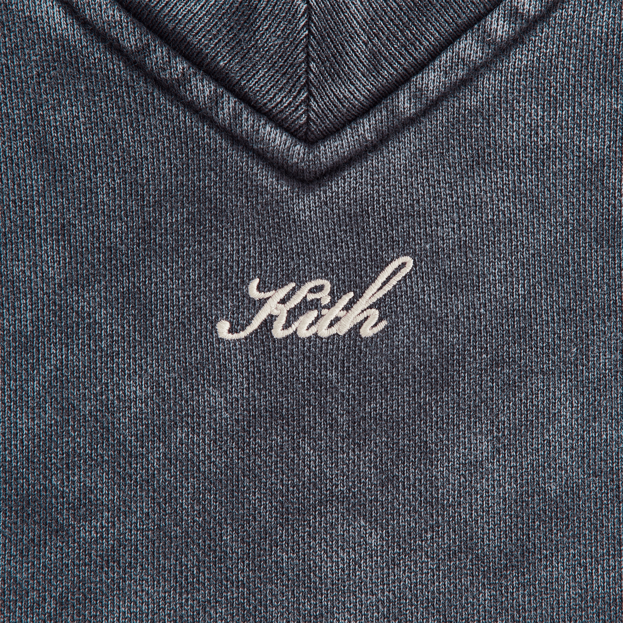 Kith Women Verity Cropped V-Neck Long Sleeve - Overcast — Image 2