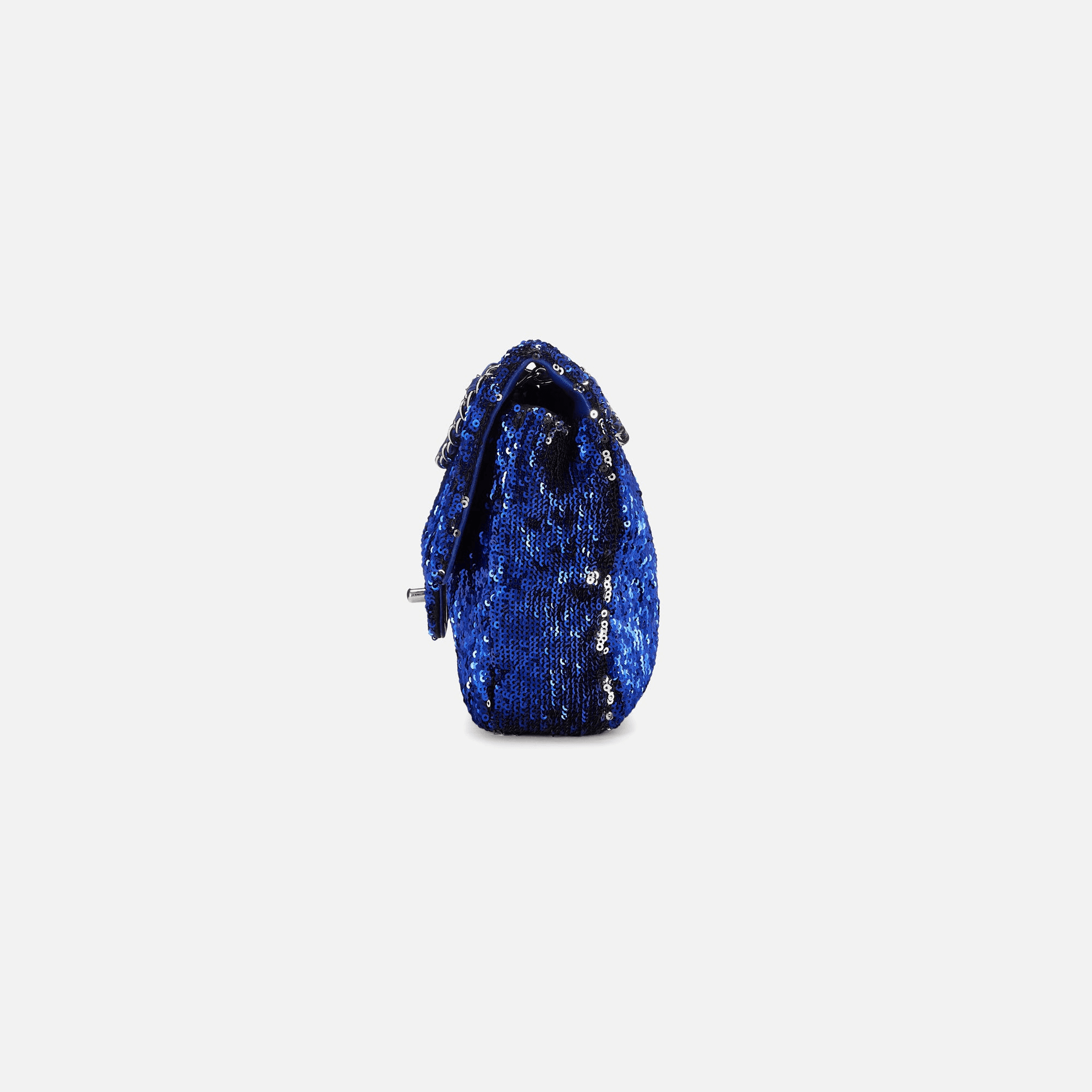 WGACA Chanel Sequin Half Flap 10" - Blue — Image 6