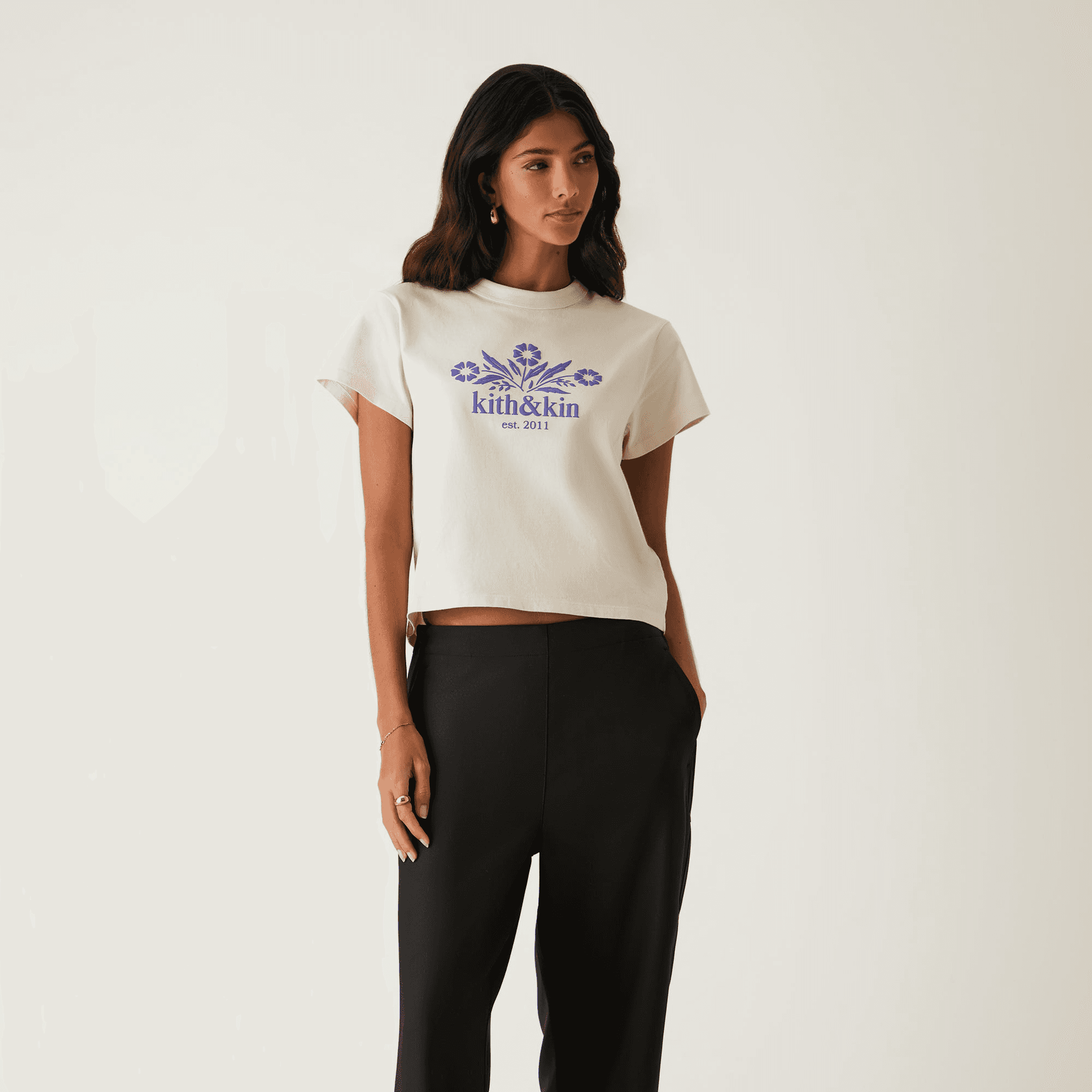 Kith Women Mulberry Kith & Kin Bellflower Vintage Tee - Muslin — Image 4