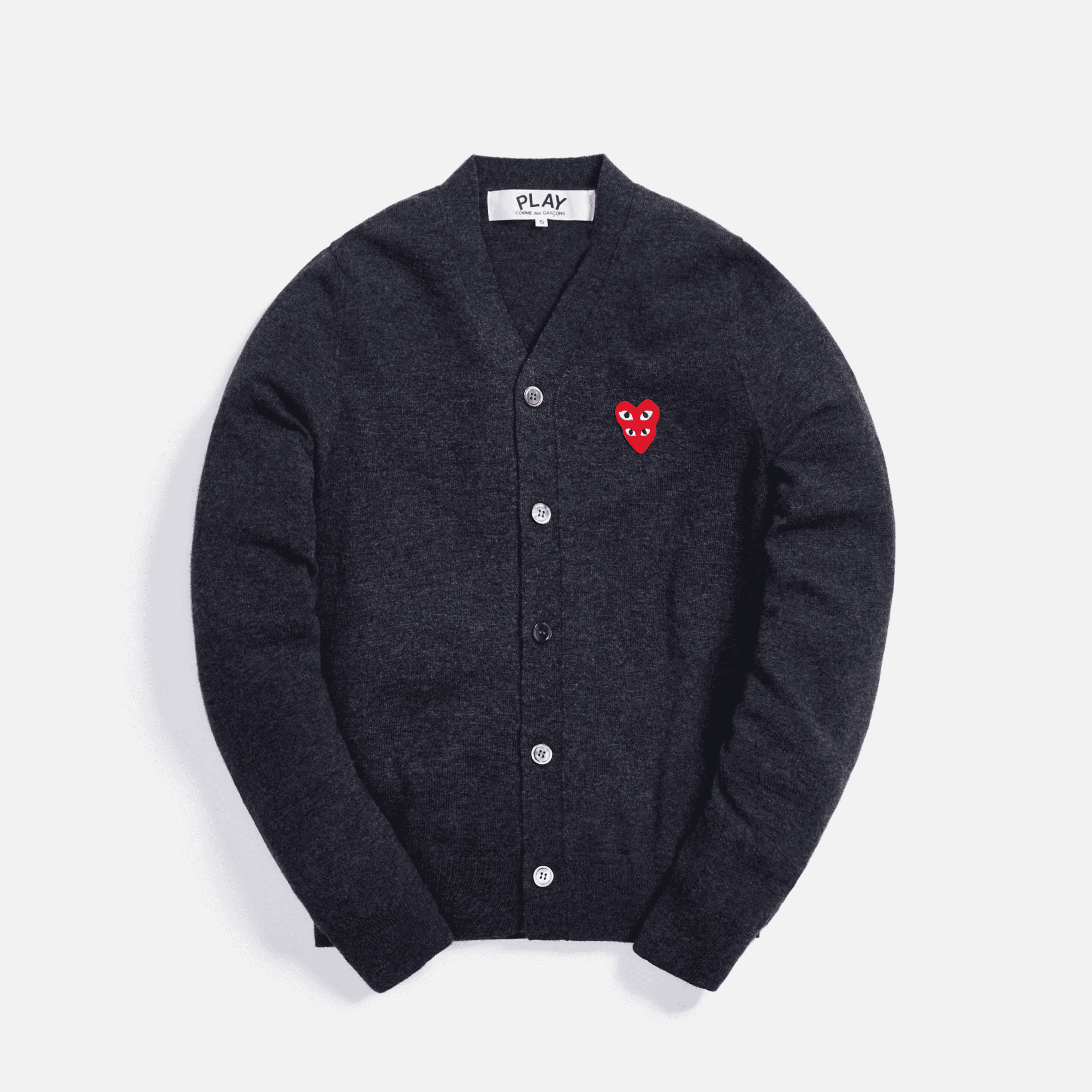 Comme des Garçons Play Cardigan - Charcoal