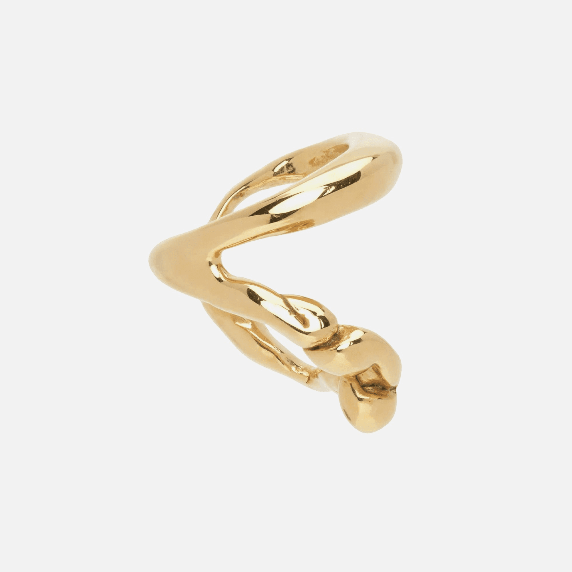 Faris Lava Dua Single Earring - Gold - Image 1