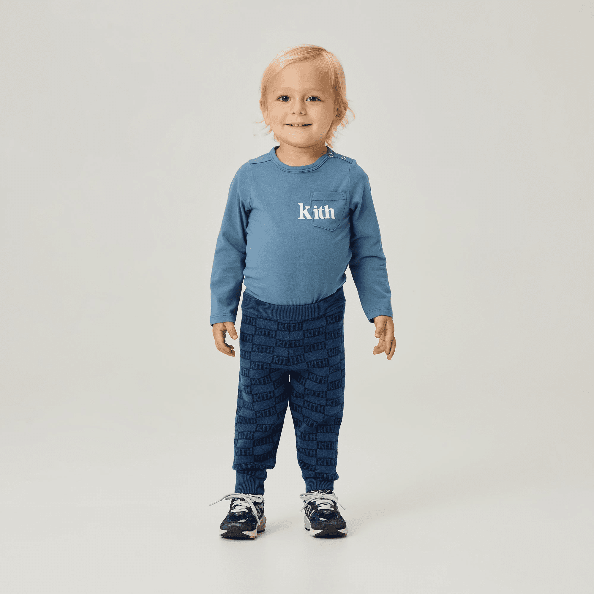 Kith Baby Long Sleeve Quinn Bodysuit - Border — Image 5